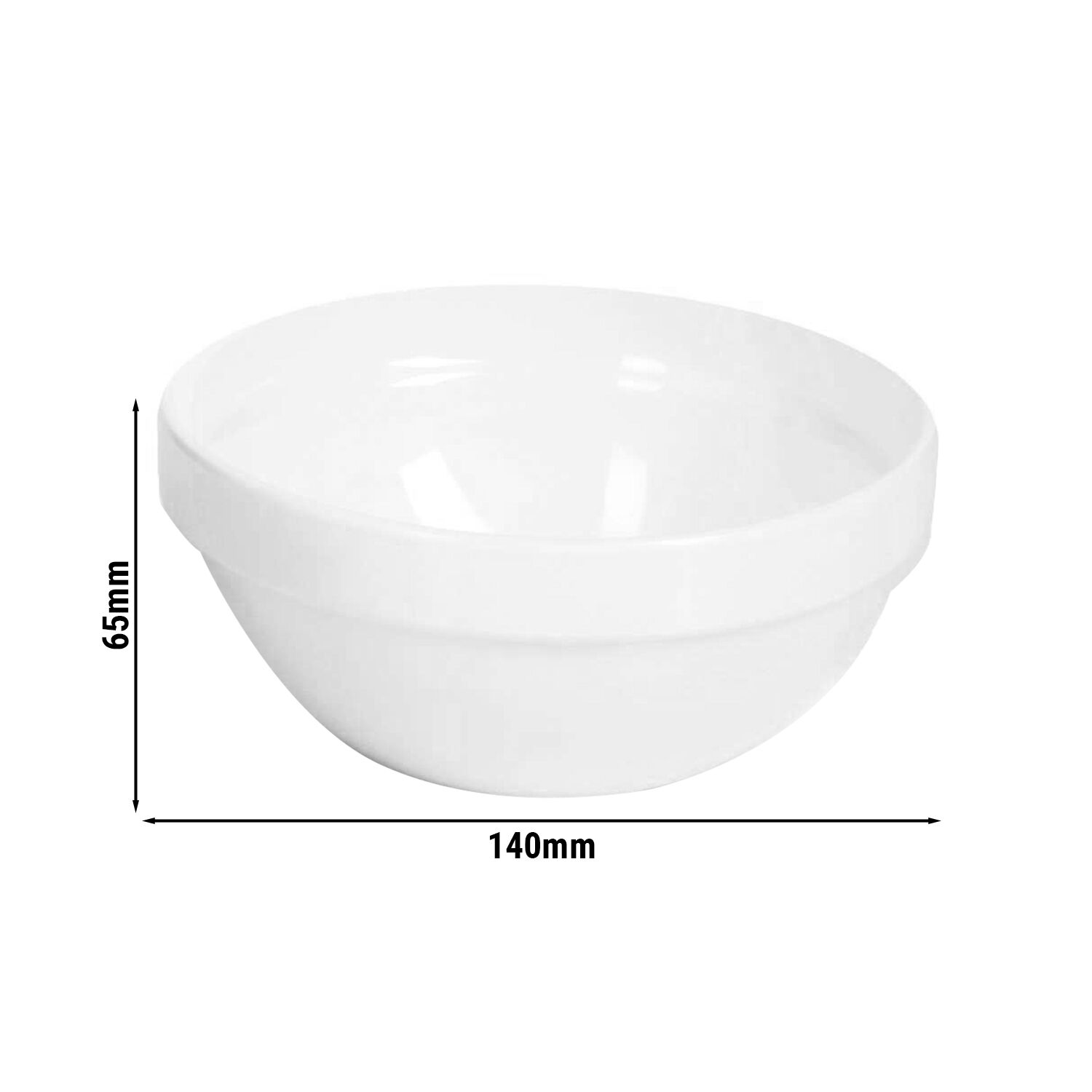 (6 pcs) Coupe - FRIENDLY - PET - 0,5L - Ø 140mm - Profondeur : 65mm - Blanc