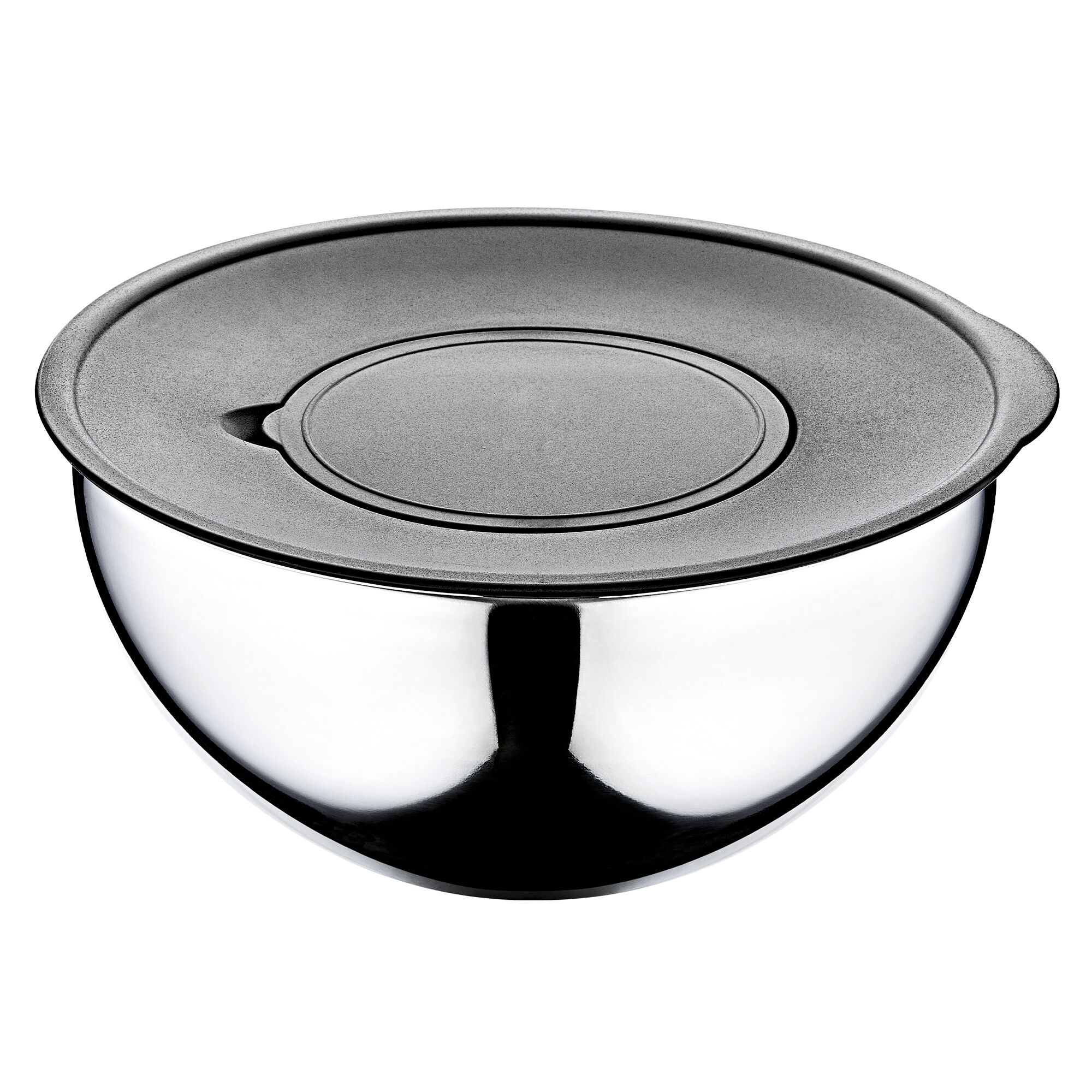 (9 szt.) Miska do mieszania okrągła - 9-elementowy zestaw - Stal nierdzewna - rund - Ø 160, 200, 240mm - 250x250x130mm - z pokrywami i tarkami