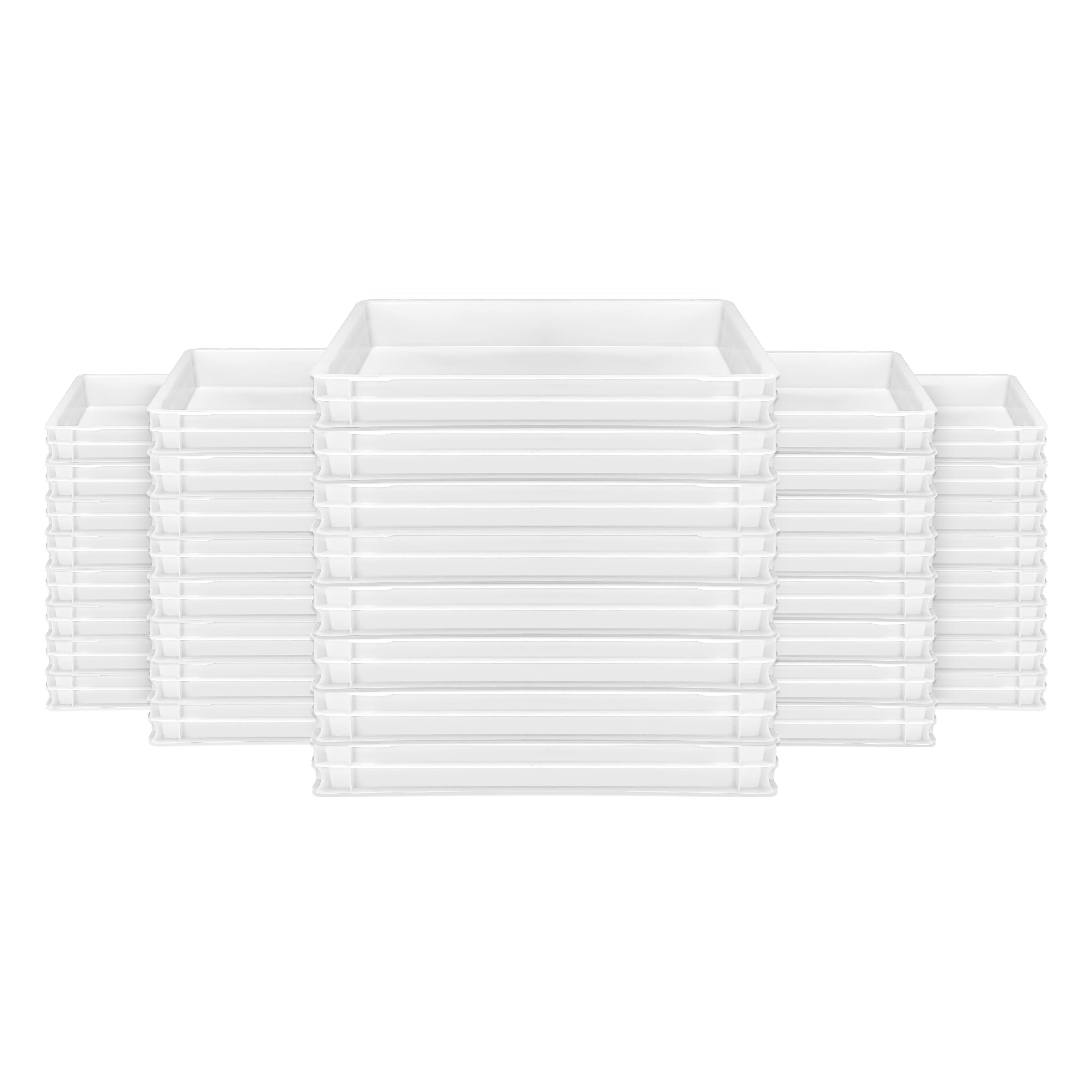 (40 pcs) Bac à pâtons - 600x400mm - Hauteur: 70mm - Polypropylène - Blanc