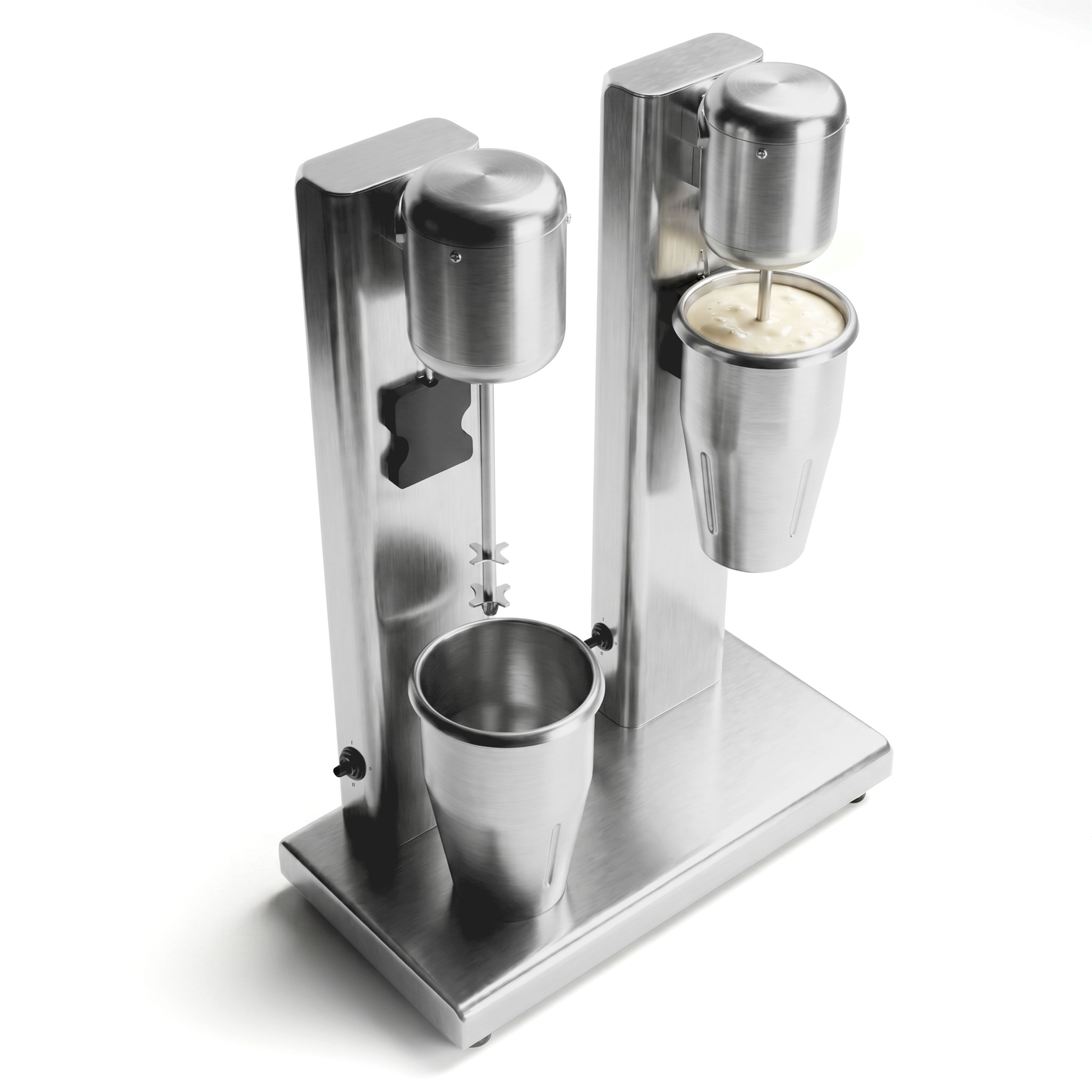Milkshake & Drinks Mixer ECO - twin spindle - 2x 950ml - 2x 80 Watt - 2 speeds