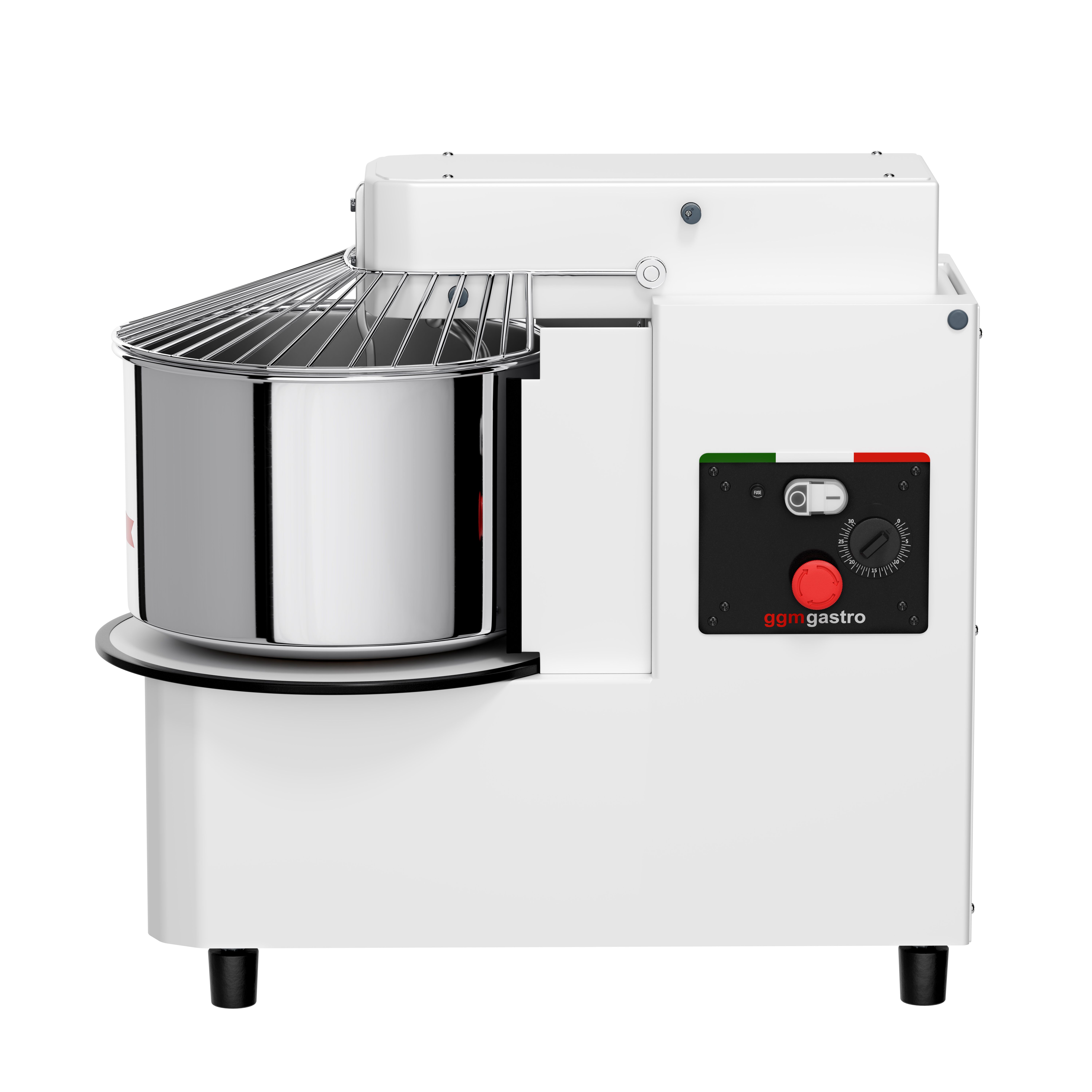 Pétrin à Pâte / Pétrin à spirale - 33 Litres / 25 kg - 1 Vitesse - Cuve Amovible & Tête Relevable - Fonction Minuterie