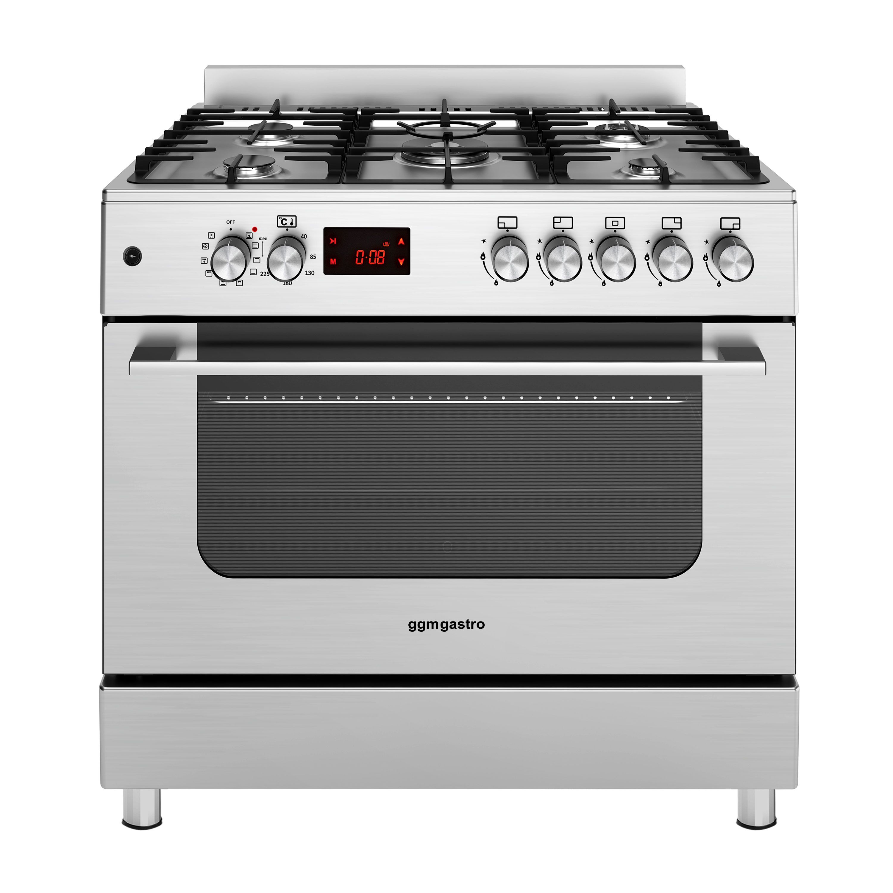 Gáztűzhely – 13,45 kW – 5 égő – elektromos sütővel – 3,23 kW