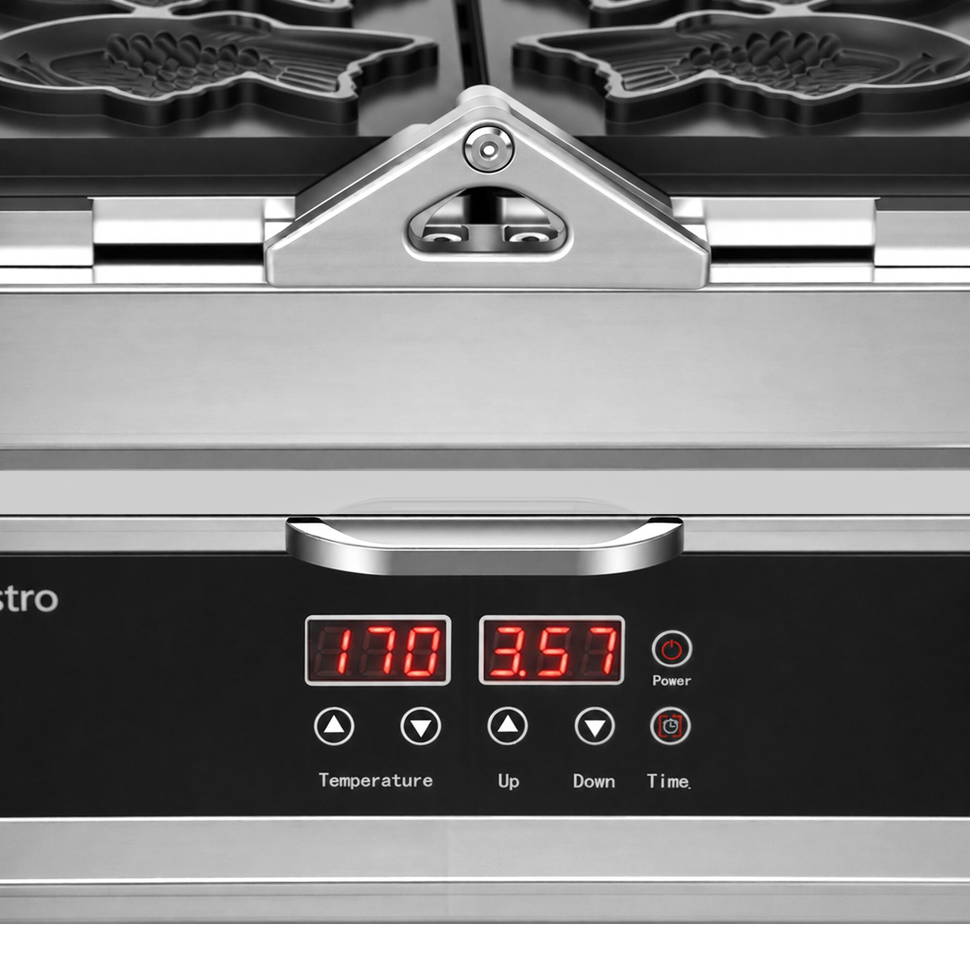 Machine à tartelette professionnelle - 1,6 kW - y compris moule à tartelette : 3x poisson taiyaki