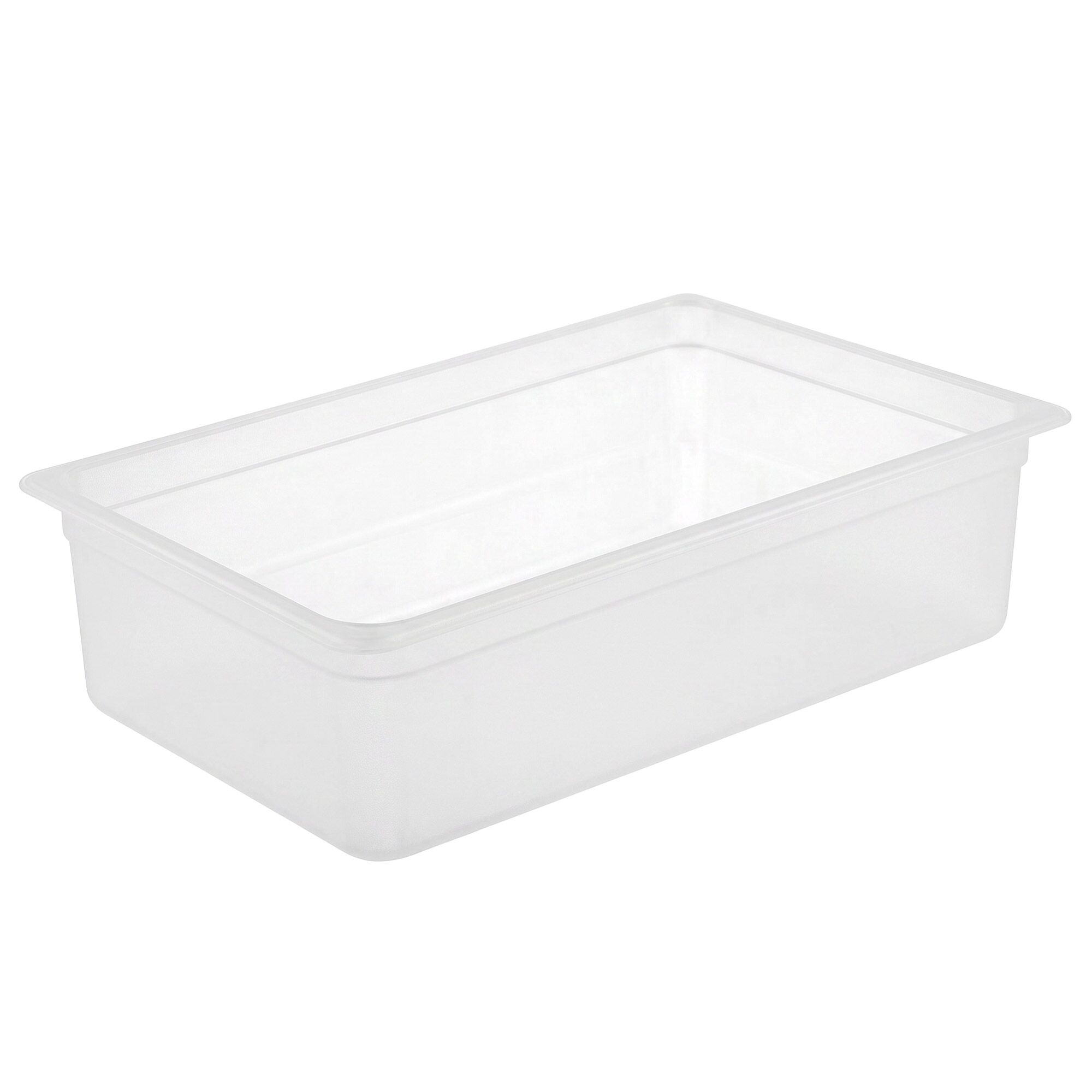 (12 pièces) Bac en Polypropylène - GN 1/2 - Translucide - 5,9 L - Hauteur : 100 mm