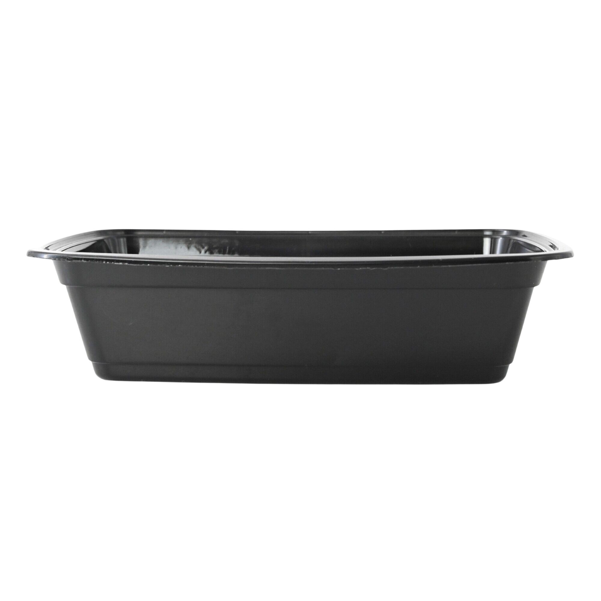 (300 pcs) Barquette réutilisable - 1000ml - Rectangulaire - Noir