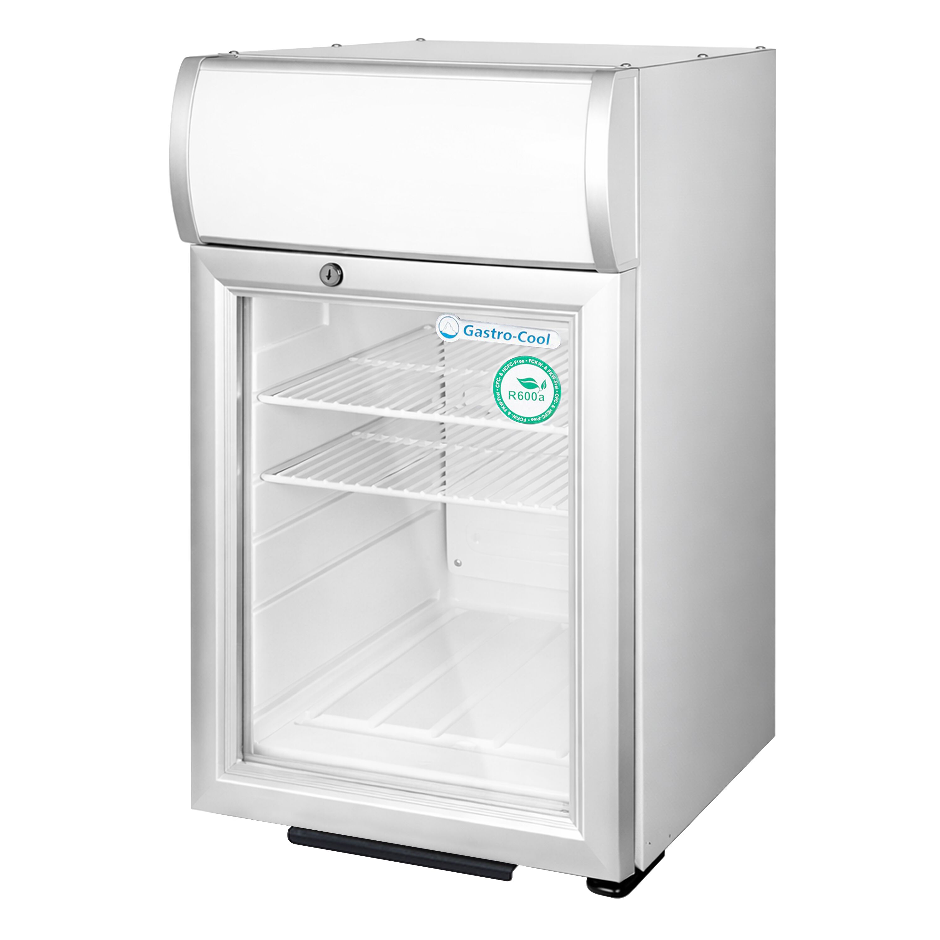 GASTRO-COOL | Minibar réfrigéré - 430 mm - 62 litres - avec 1 porte vitrée - Argent