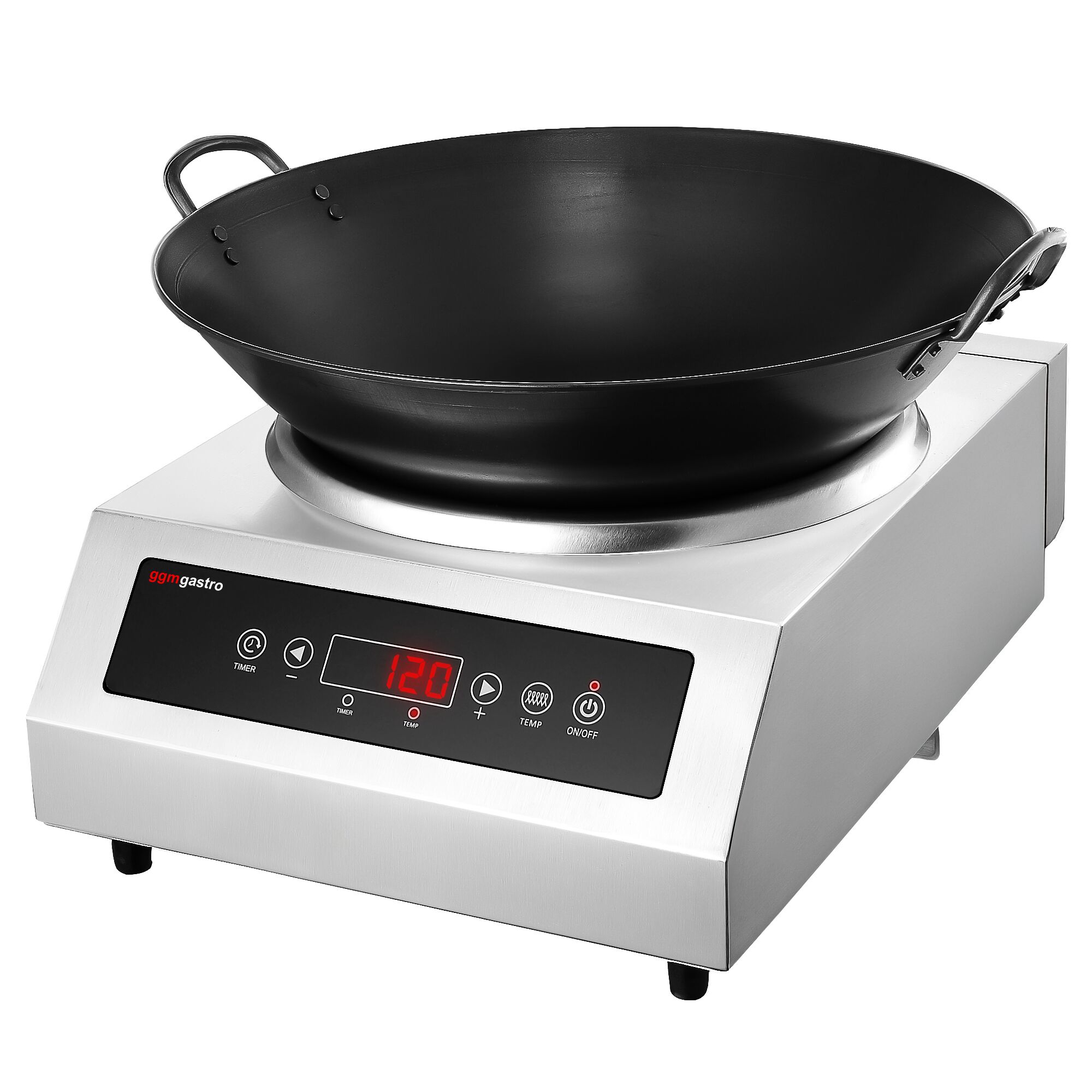 Wok à induction - 3,5 kW - 1 zone de cuisson - Ø 460mm - incl. wok
