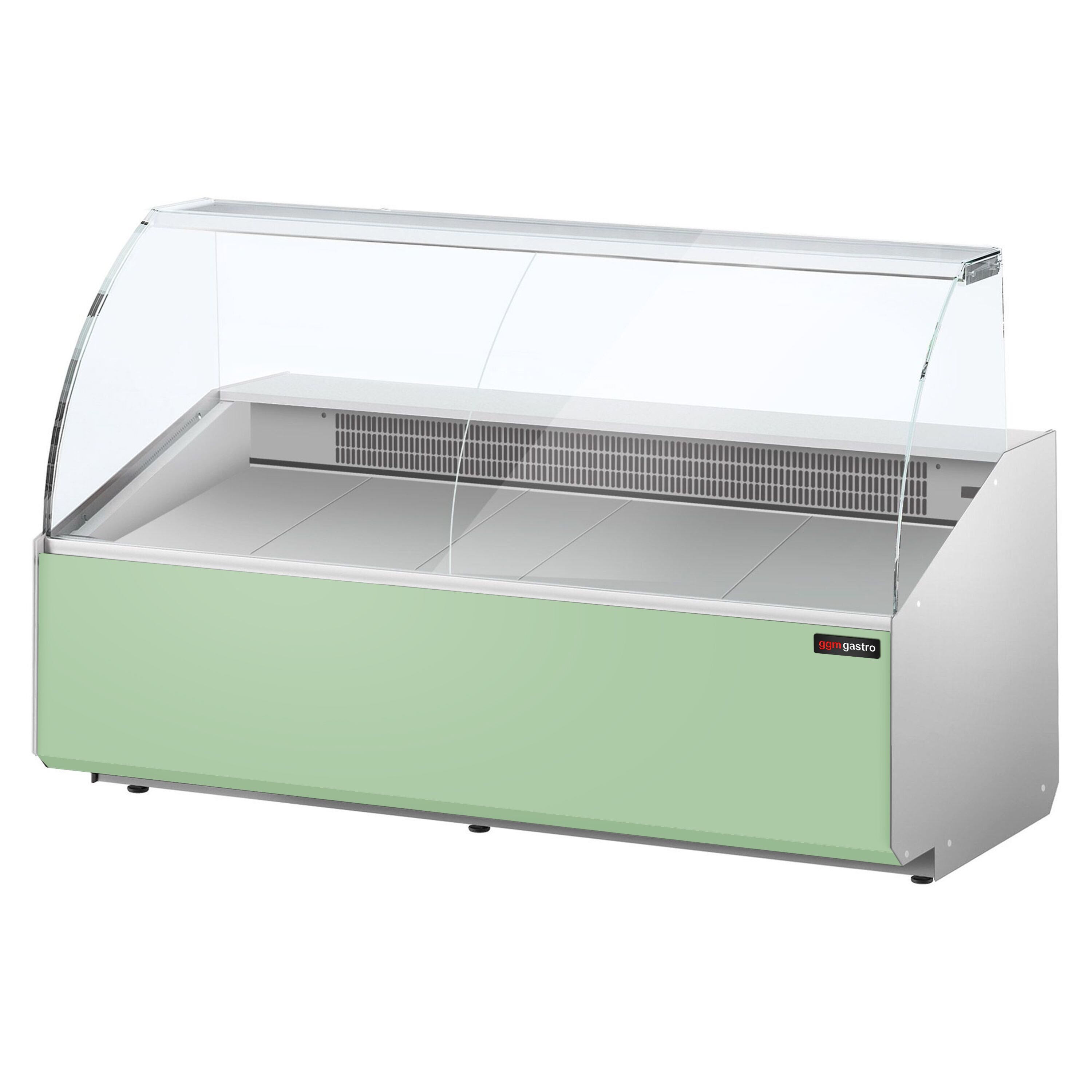 Serve Over Counter - 2506x979mm - front panel light green - capacity 512 litres