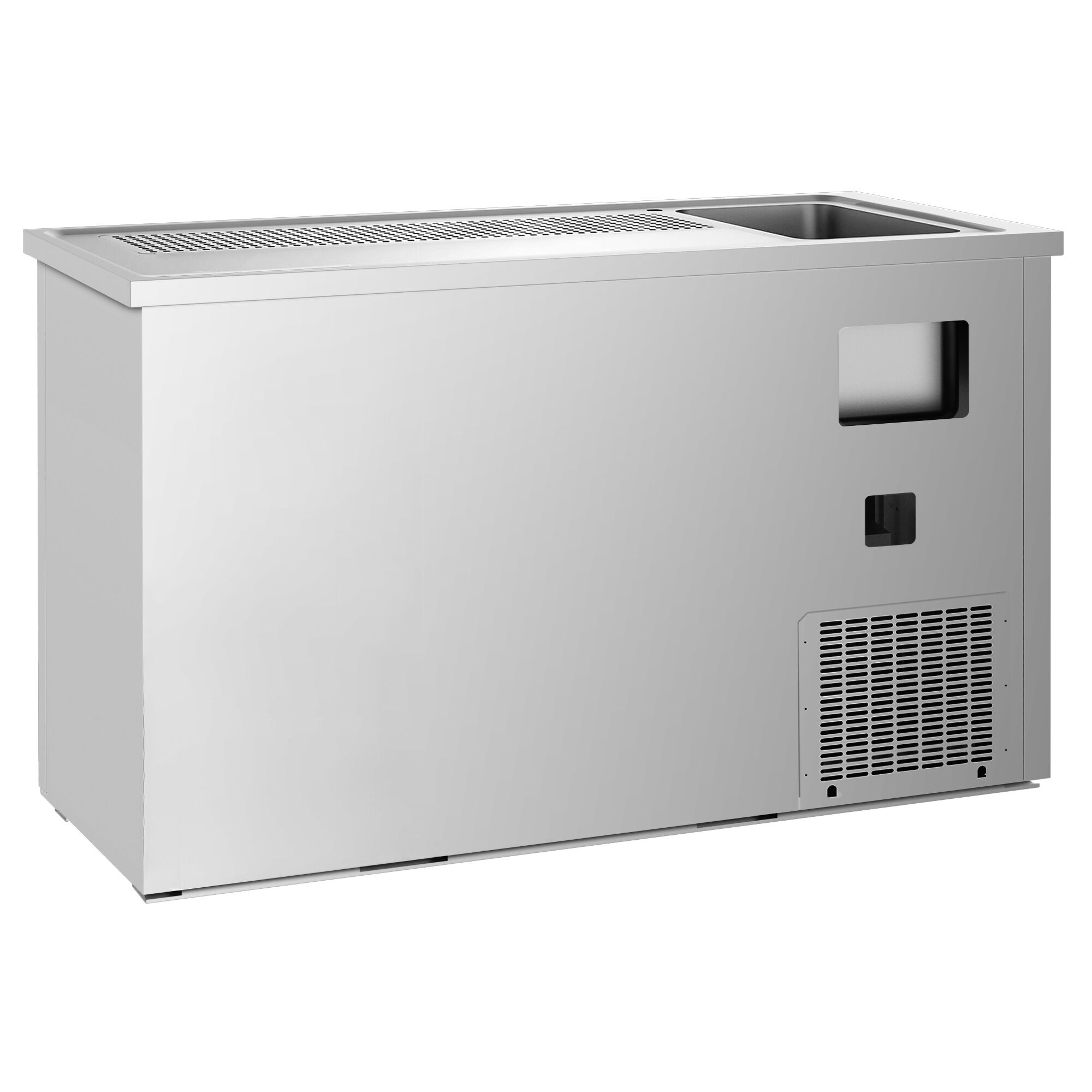 Comptoir de bar réfrigéré PREMIUM - 1550x700mm - 1 porte vitrée & 2 tiroirs en verre