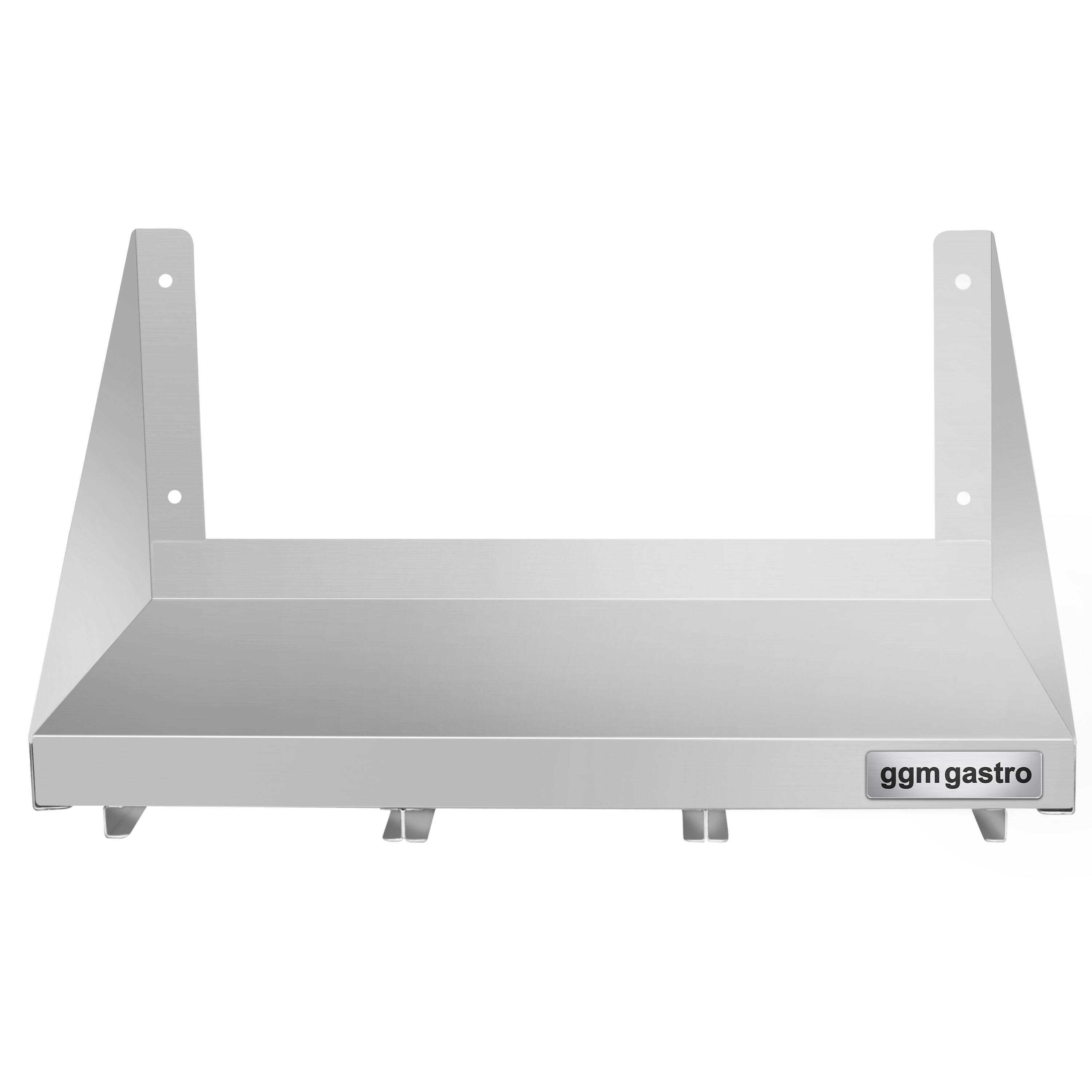 Étagère murale en inox pour Bacs GN 3x GN 1/6 - 600x300mm - 1 niveaux - incl. glissières pour bacs GN