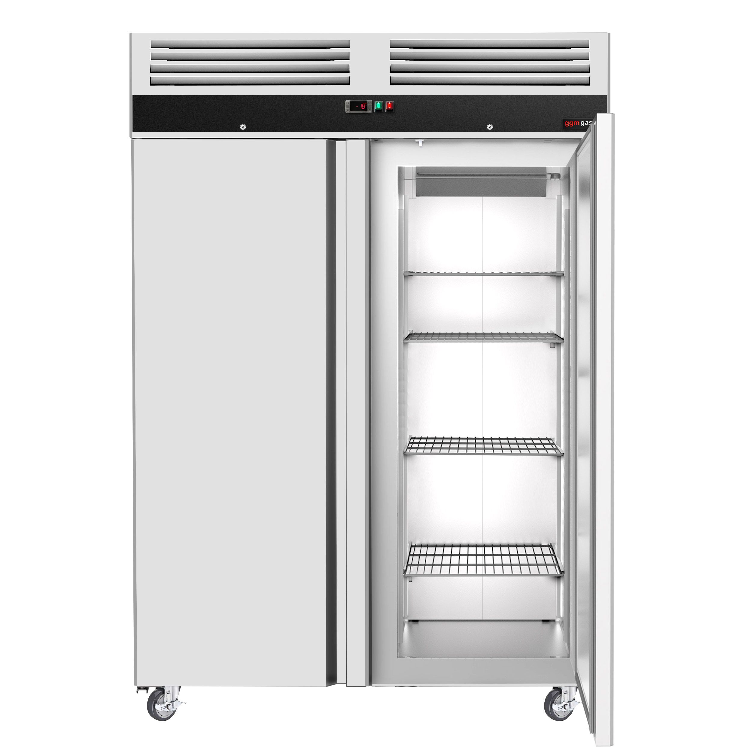 Armoire réfrigérée négative en acier inoxydable inox ECO – 1200 litres – avec 2 portes