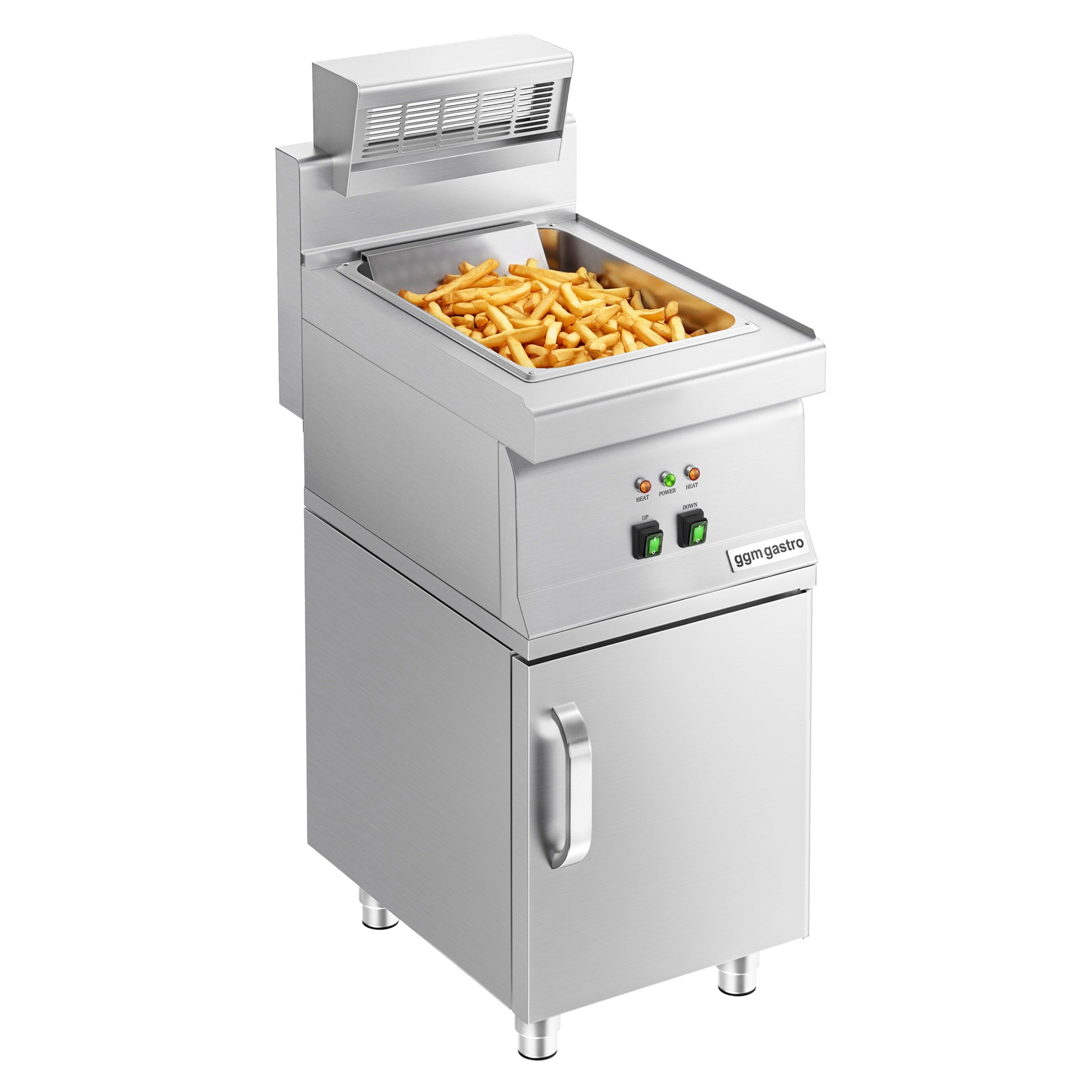 Elektrische Friteswarmer - 1,17kW - 1x GN 1/2 - op onderkast - met 1 deur