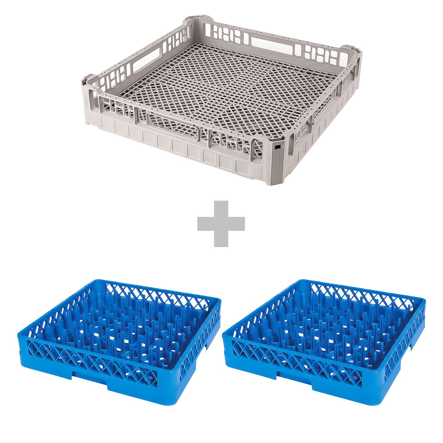 Lave-vaisselle à capot double paroi avec double panier traversant – Numérique – 22,2 kW – avec adoucisseur inclus – avec pompe de détergent, de rinçage et de vidange