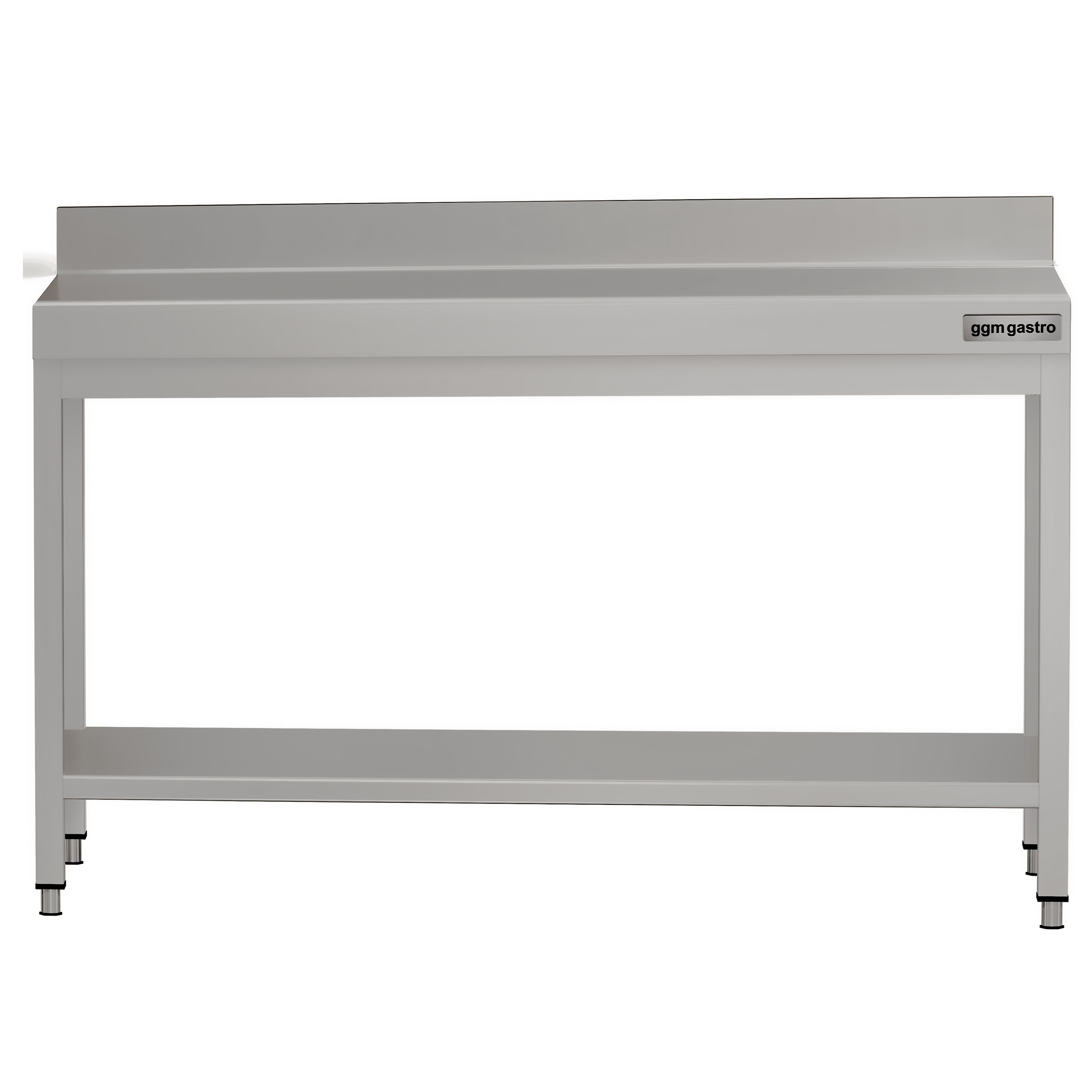 Table de travail en inox ECO – 1500 × 600 mm – avec tablette inférieure & dosseret