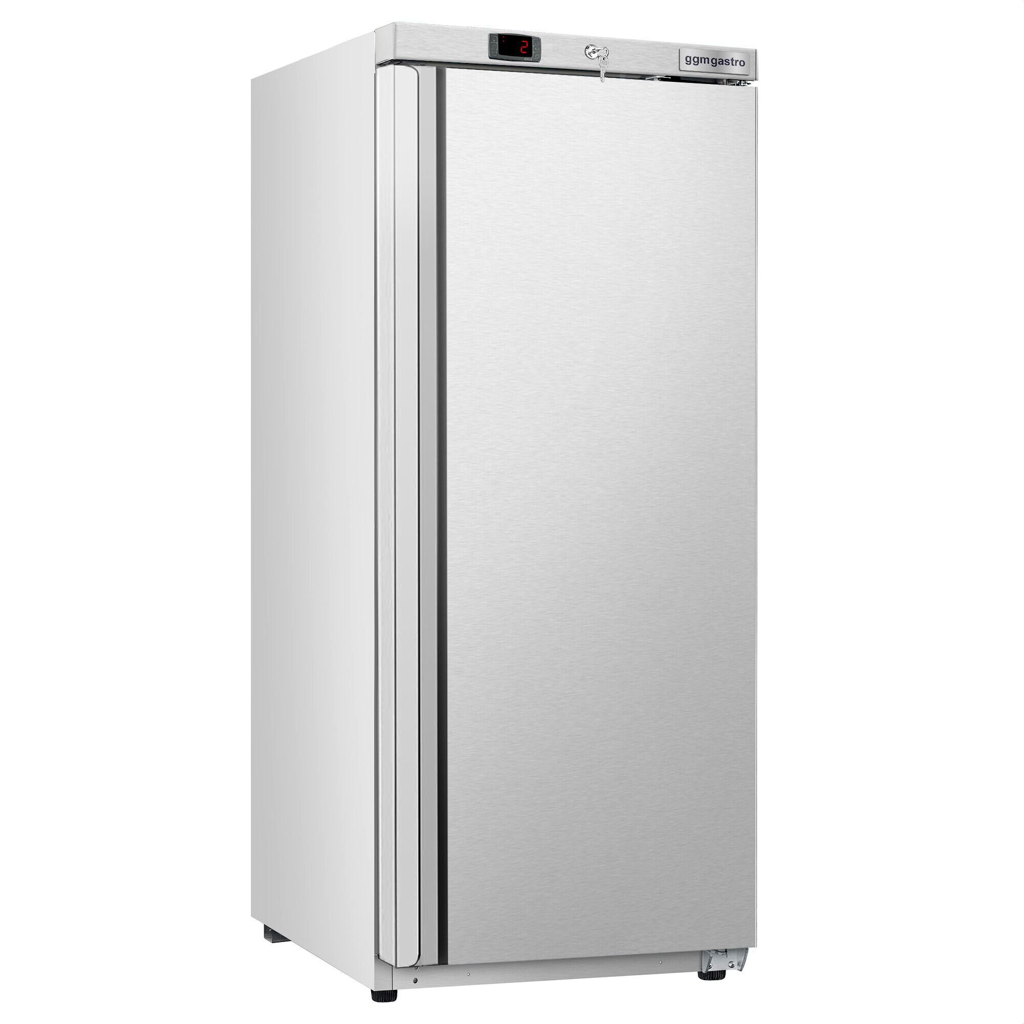 Réfrigérateur de stockage inox ECO – 400 litres – avec 1 porte – intérieur de la porte en plastique