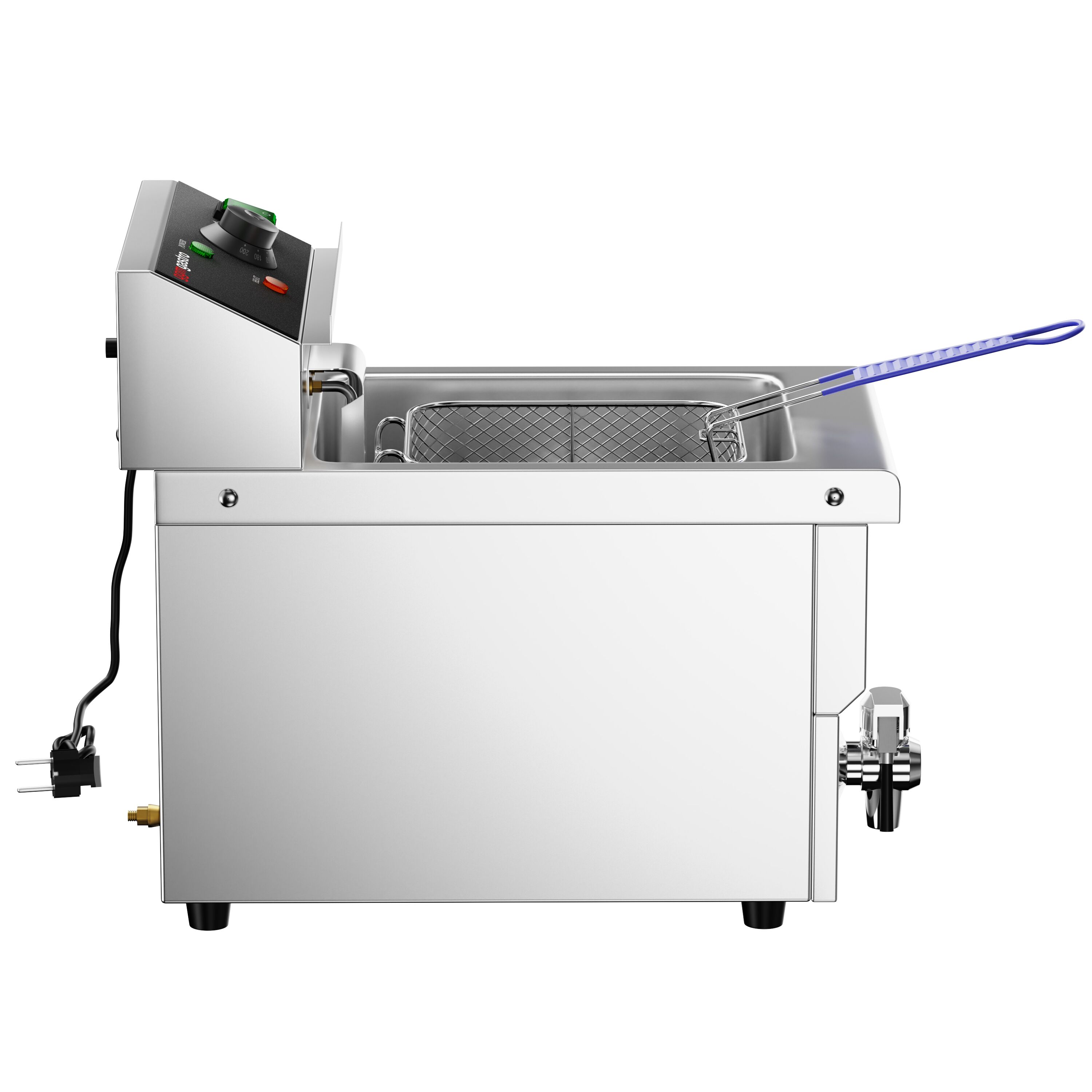 Friteuse électrique – 8 litres – 3,25 kW – avec robinet de vidange