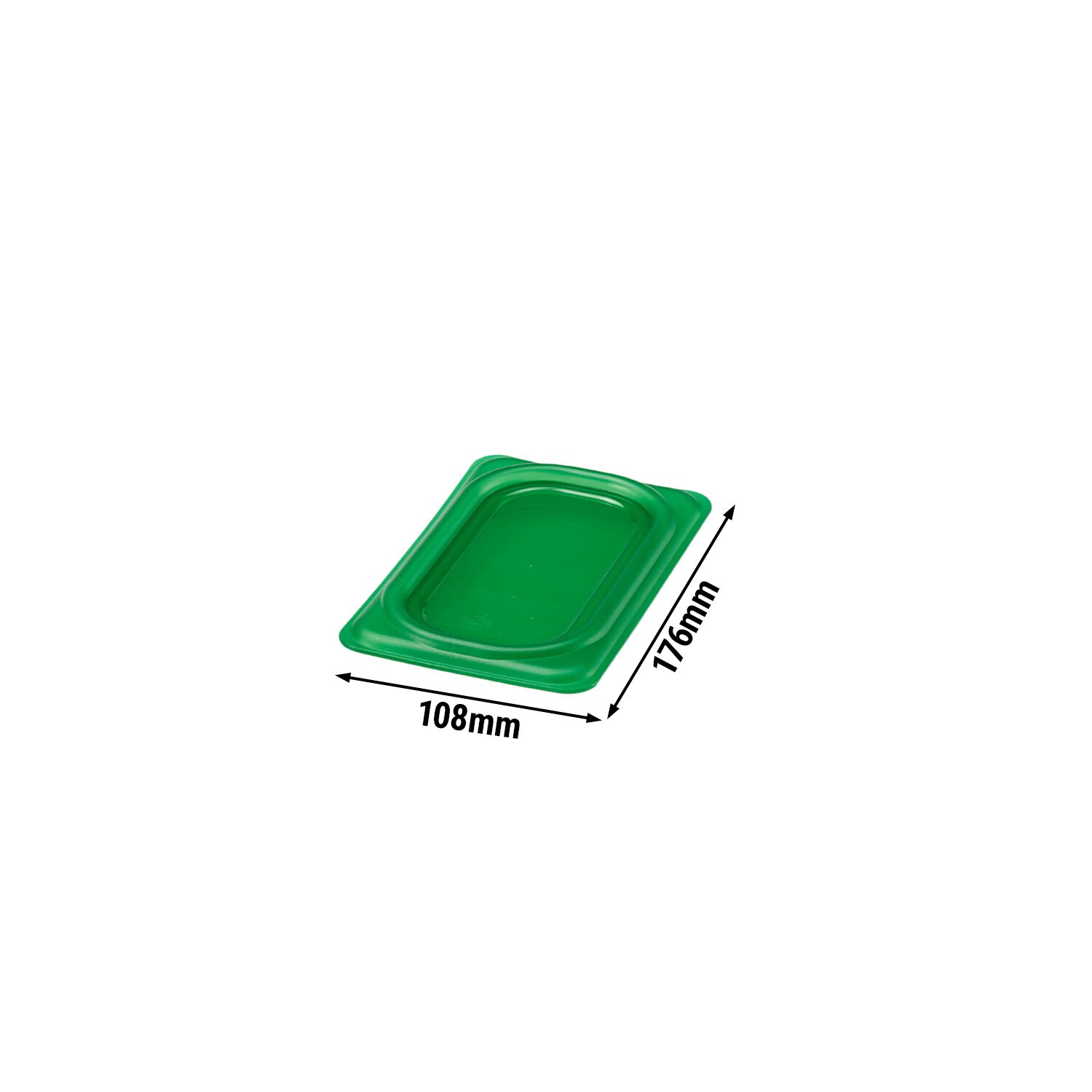 (6 pièces) CAMBRO | SafeTrak - Couvercle en polypropylène GN 1/9 - Vert