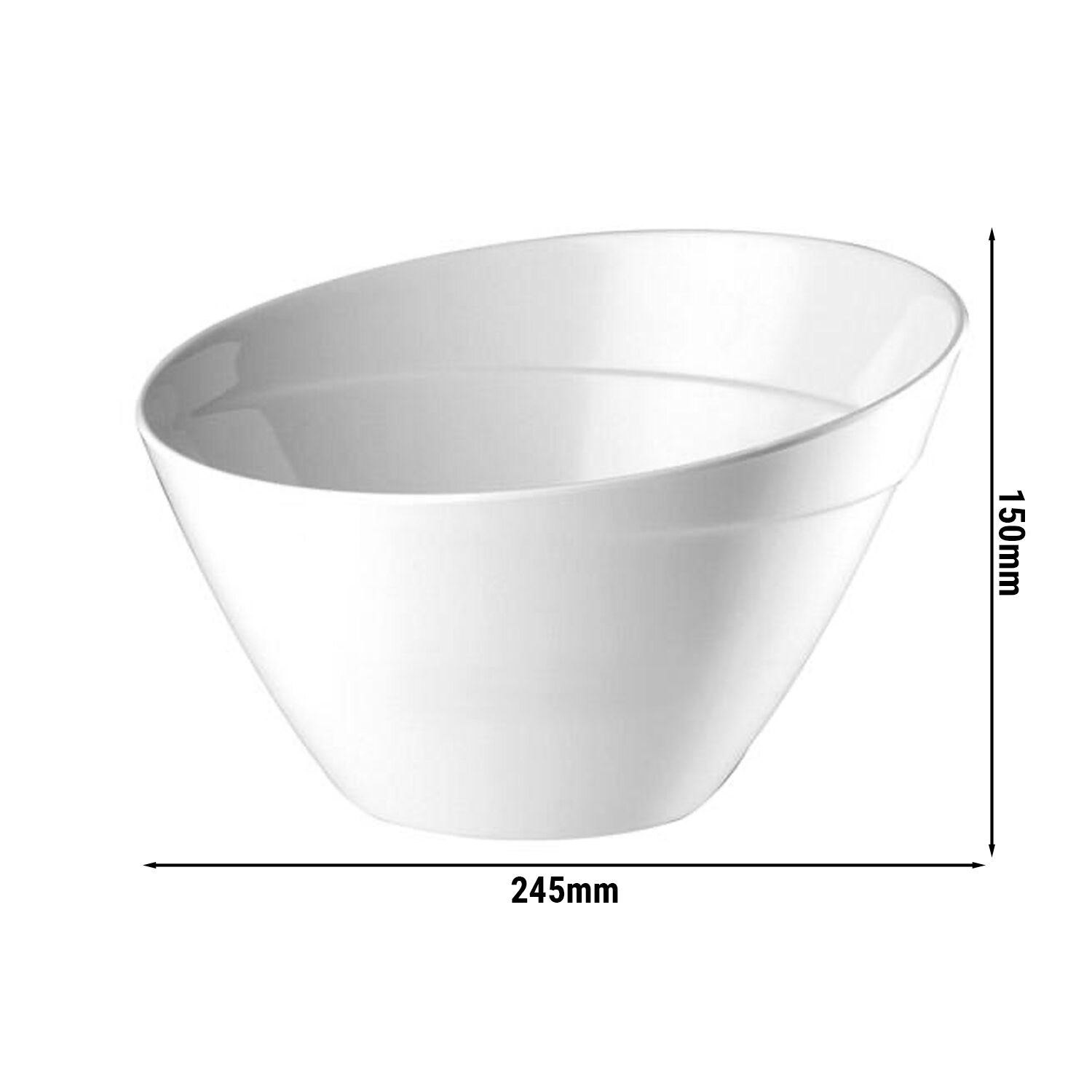 (6 pcs) Coupe - BALANCE - Mélamine - 2,5L - carré - lot de 6 - 245x245mm - Profondeur : 150mm - Blanc