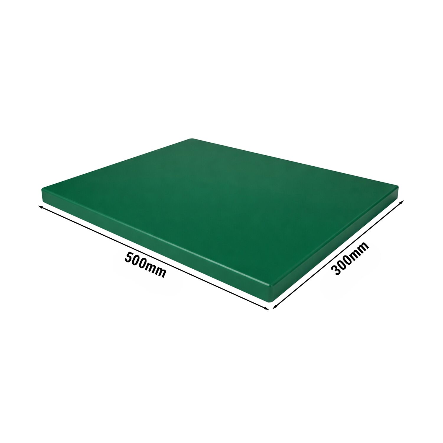Planche à découper - 300x500mm - Épaisseur: 20mm - Conforme HACCP - PEHD 500 - Vert