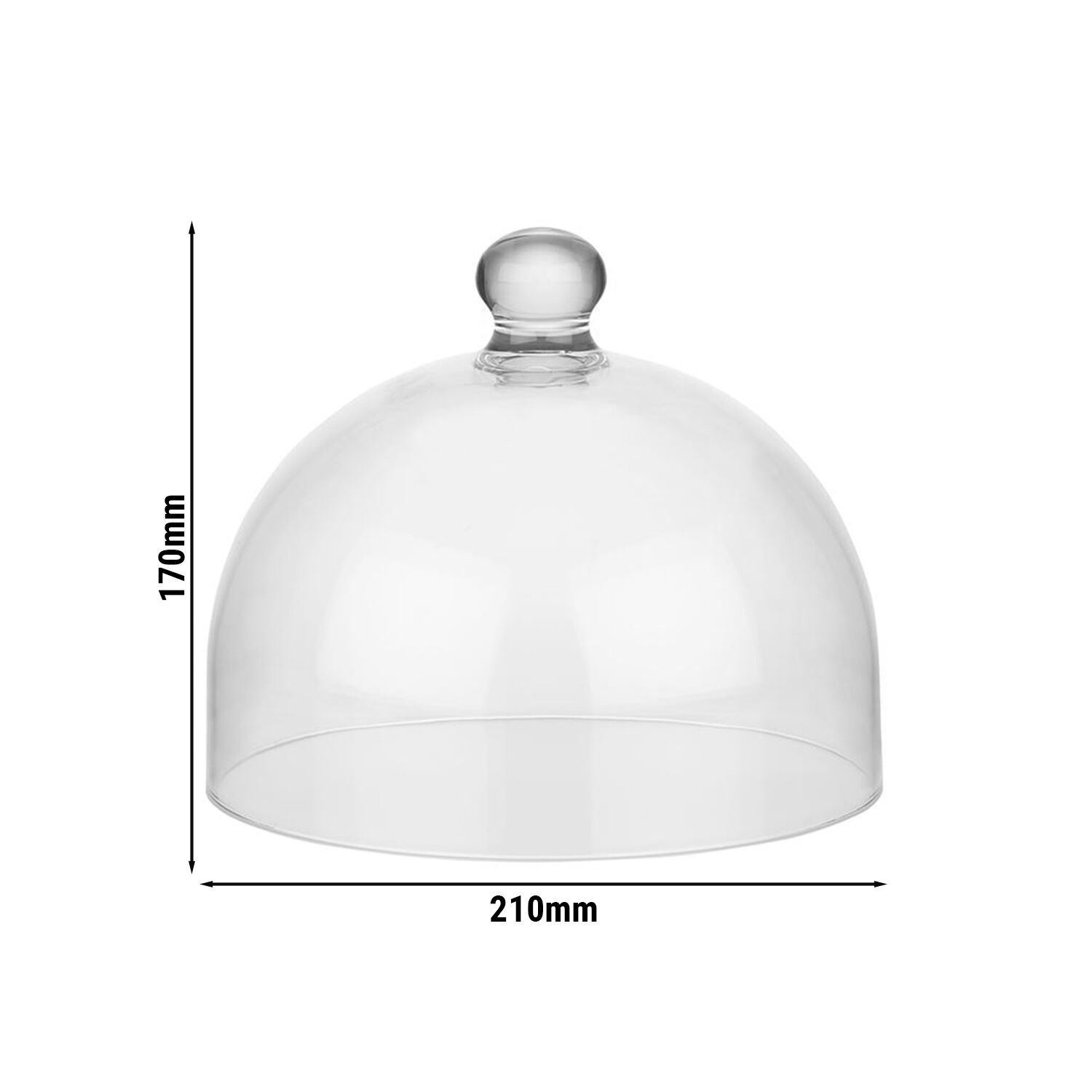 Frischhalte Haube - DOME - Polycarbonat - Ø 210mm - Höhe: 170mm - rund