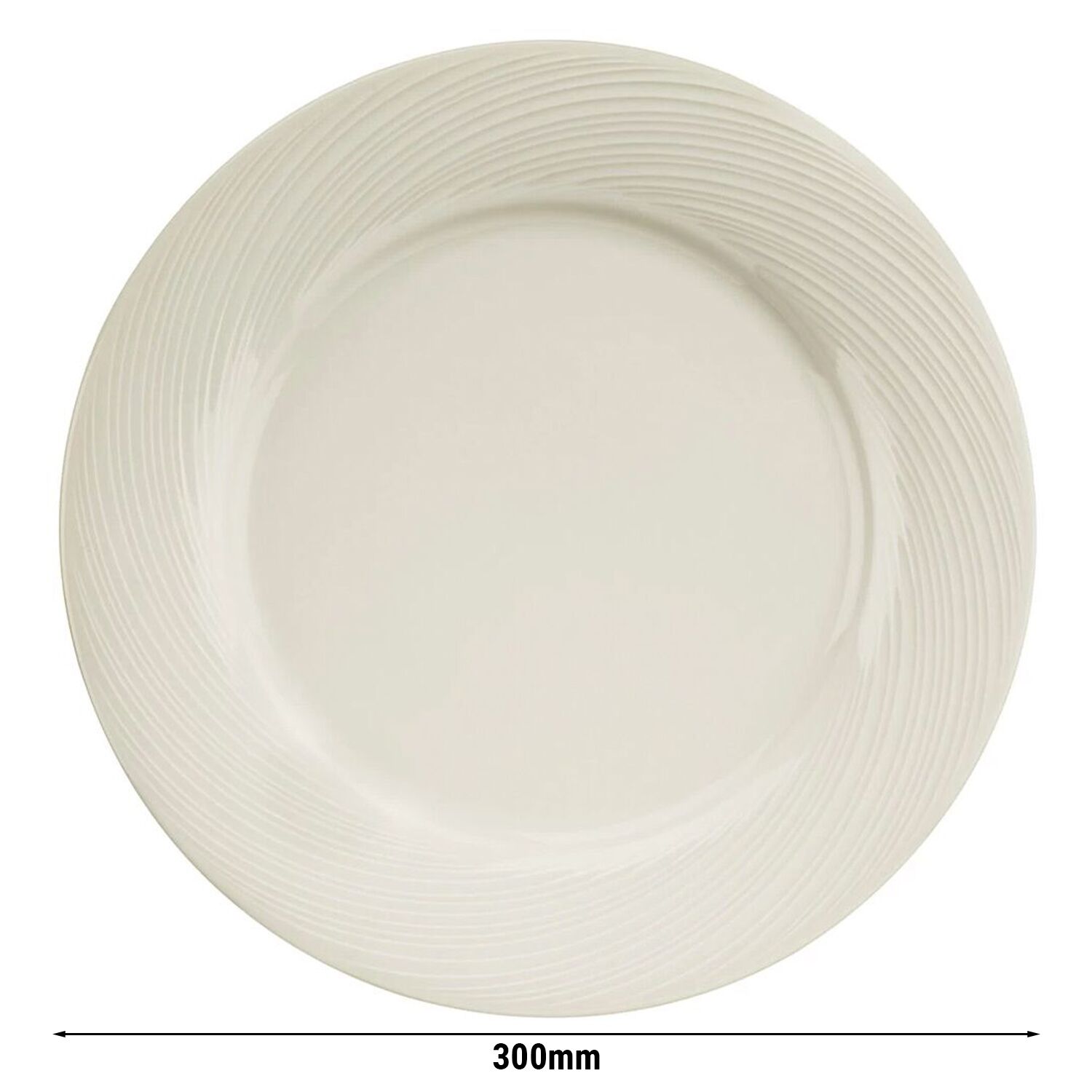(12 pièces) SEMPRE - Assiette - Plate - Ø 300 mm - Crème
