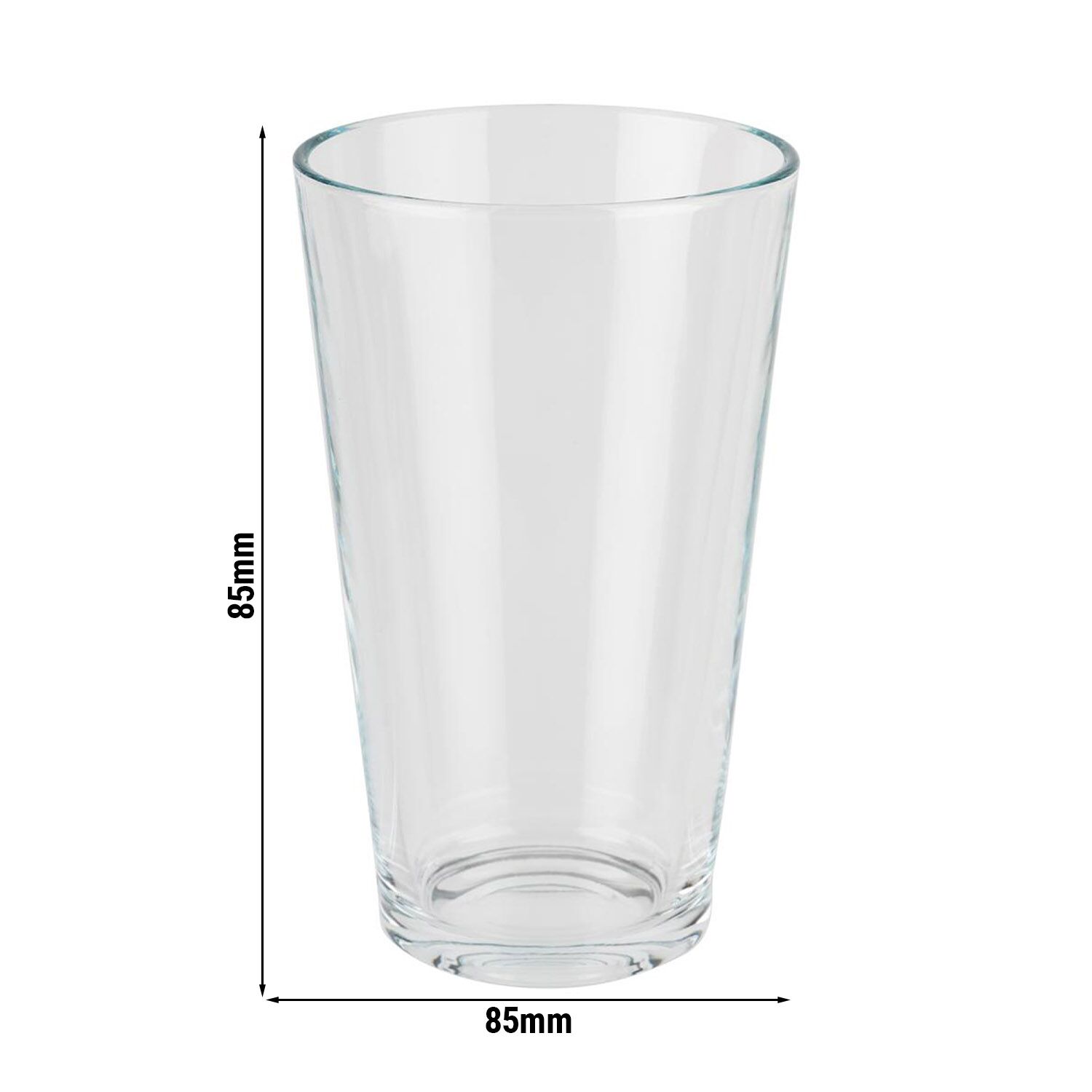 (6 pièces) Verre à mélange pour shaker Boston - verre - 0,4 litre