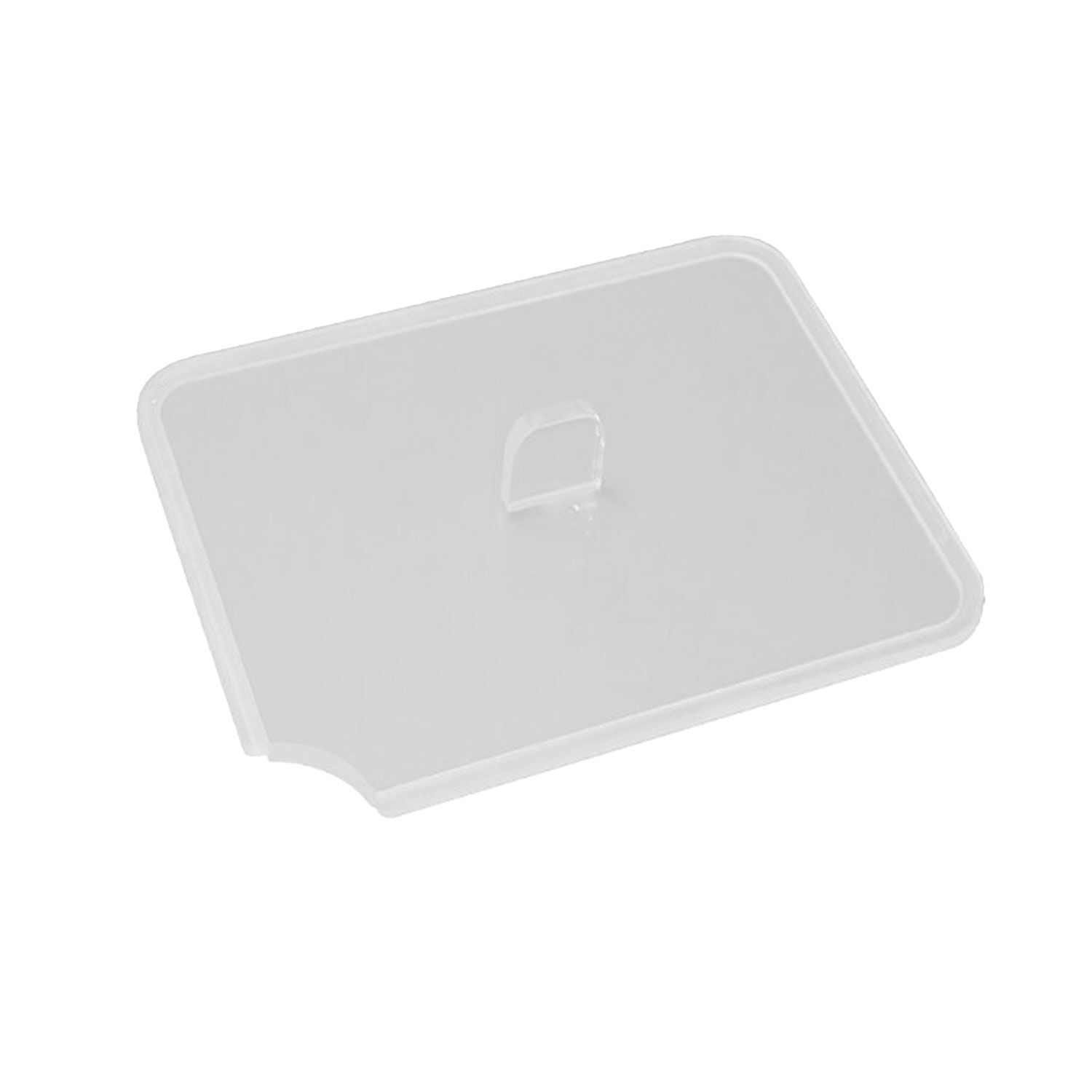 Couvercle avec encoche pour louche GN 1/4 - 265 x 162 x 7 mm - pour plateaux de présentation | bacs à viande | plateaux de présentation | bacs de préparation | bacs alimentaires | couvercle