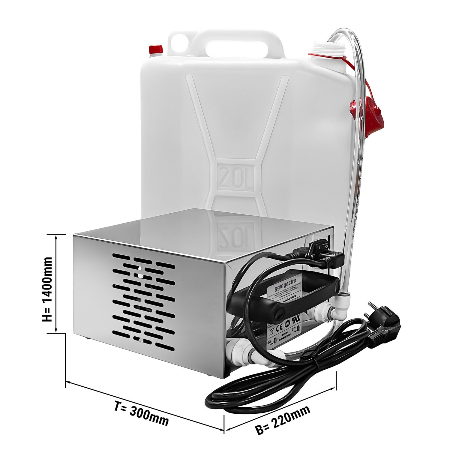 Système de pompe à eau avec mode de nettoyage - 20L - pour presses-oranges OFZ - 220x300mm