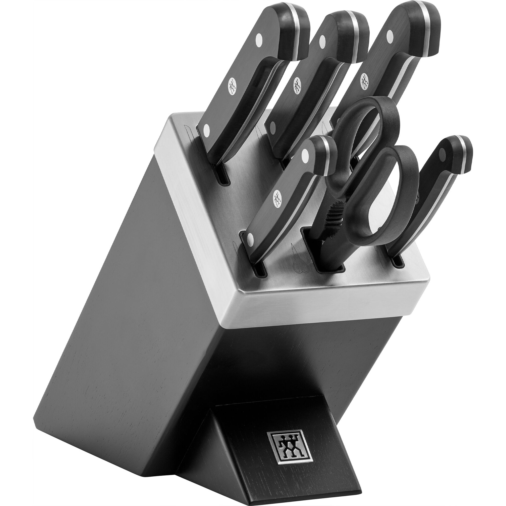 ZWILLING | GOURMET SharpBlock - Bloc de couteaux auto-aiguisant - 7 pièces - Noir        