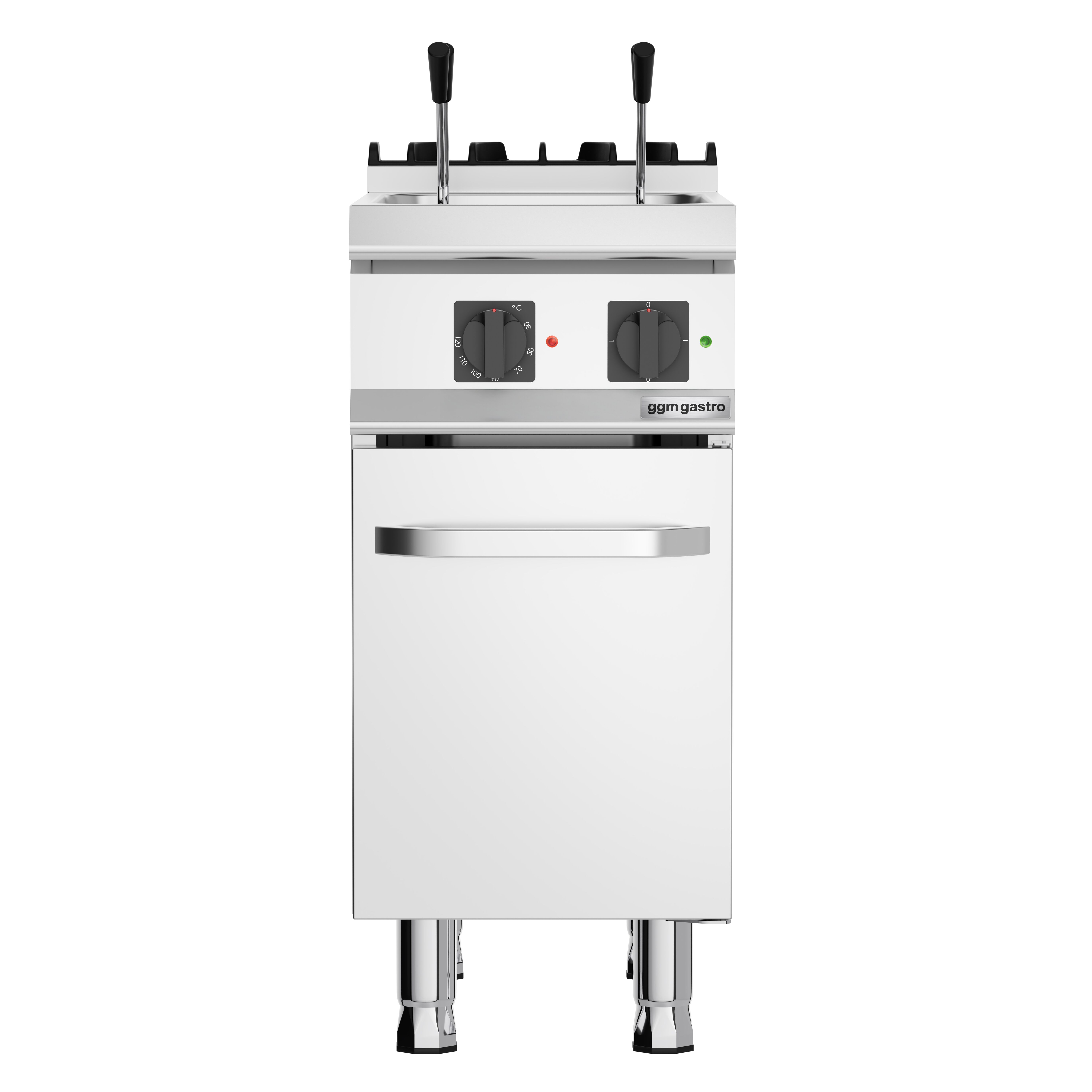Cuiseur à pâtes électrique – 22 L – 9 kW – incl. soubassement avec 1 porte