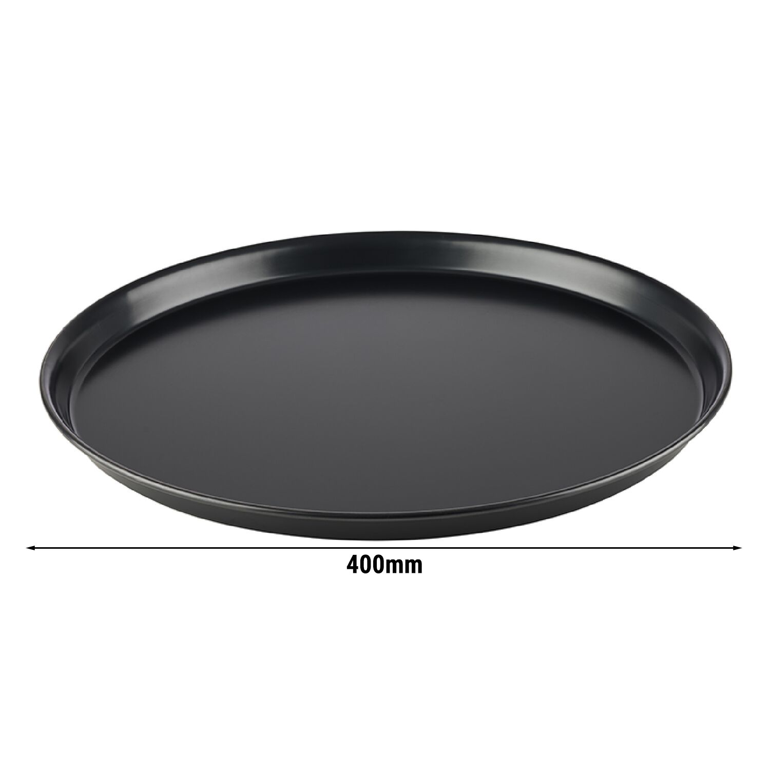 (6 pièces) Plaque à pizza - tôle bleue - Ø 400 mm - hauteur : 25 mm