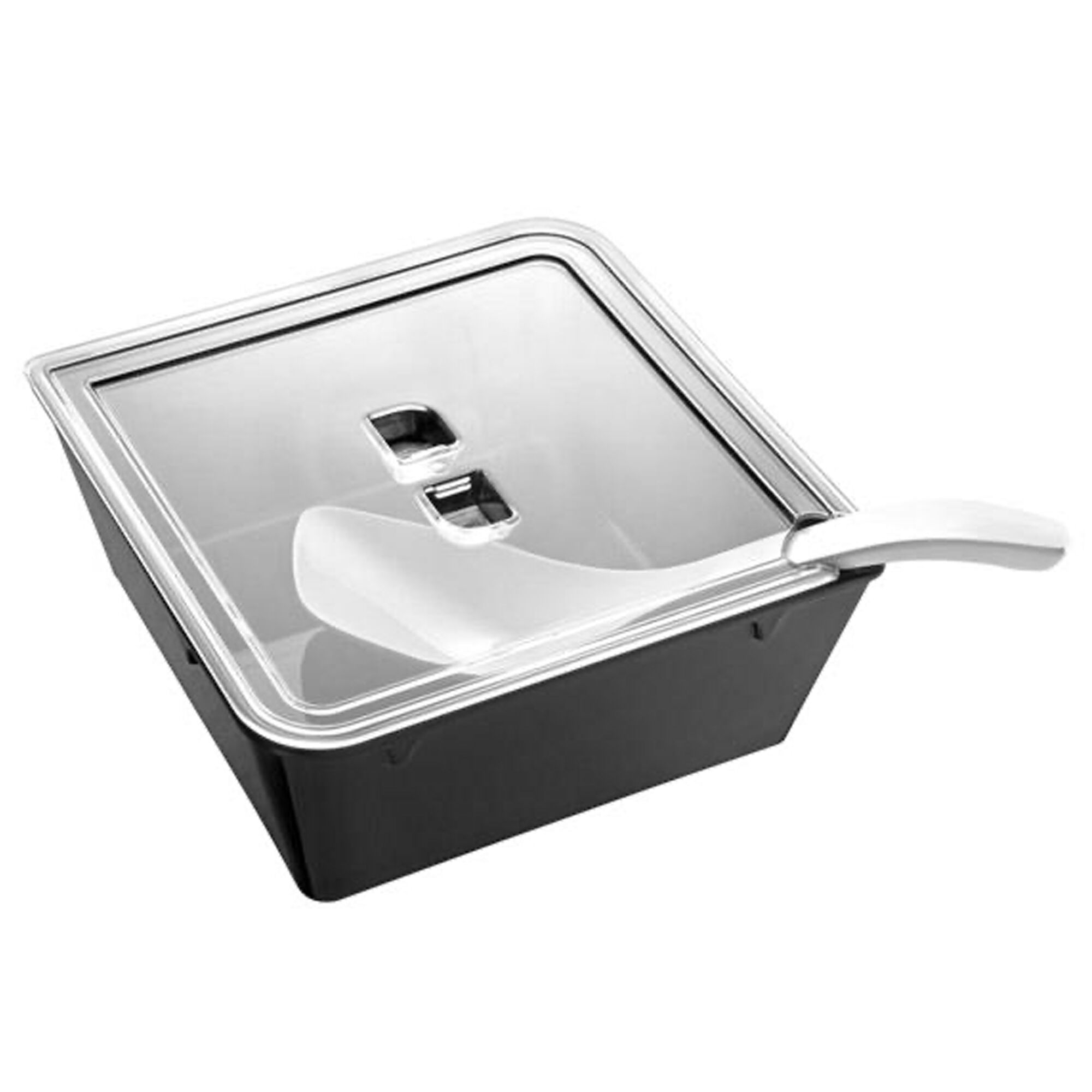 (6 pcs) Cuillère de service PREMIUM - Ø65mm - Longueur : 265mm - Mélamine - Blanc