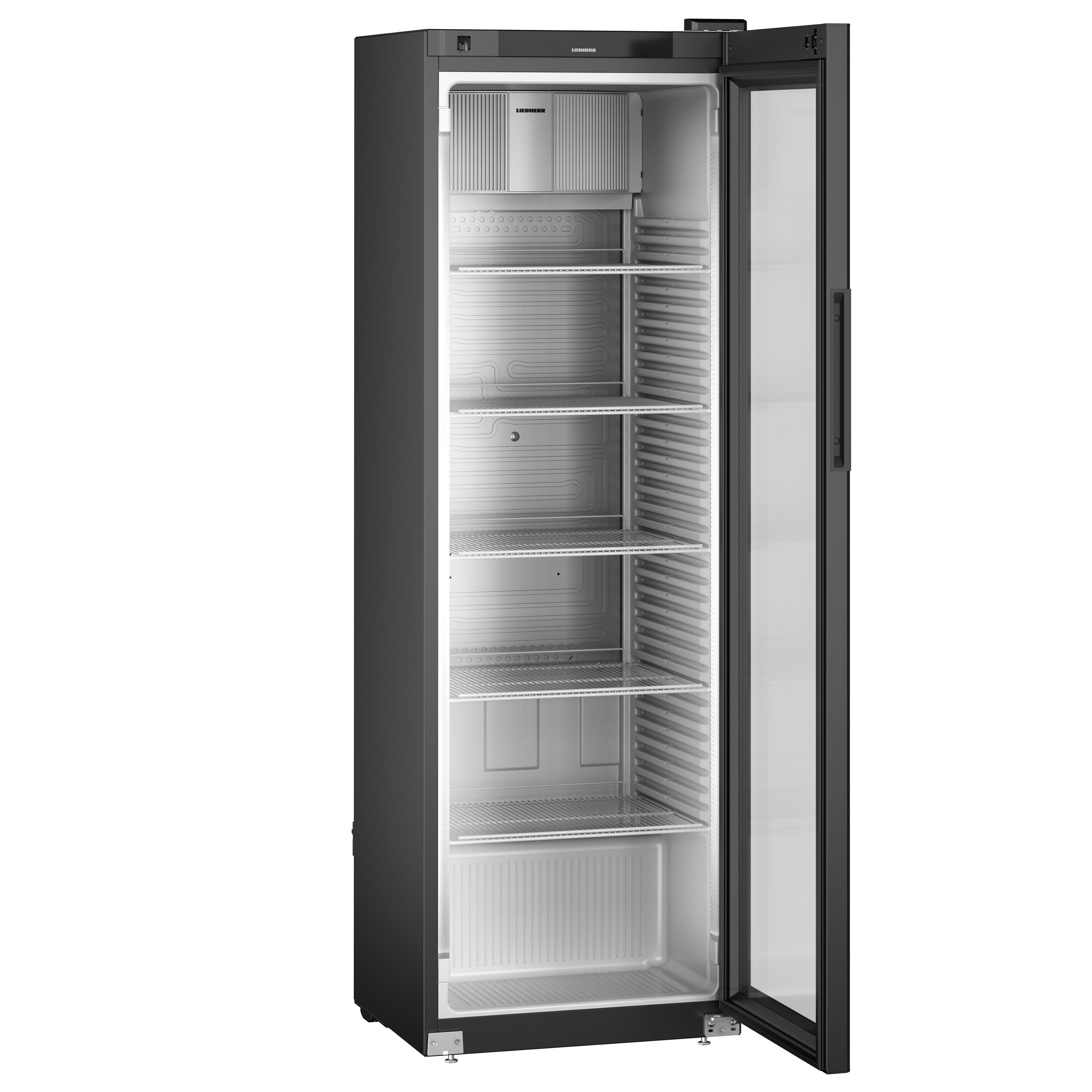 LIEBHERR | Kühlschrank PERFECTION - 400 Liter - Innen Kunststoff - mit 1 Glastür - Schwarz