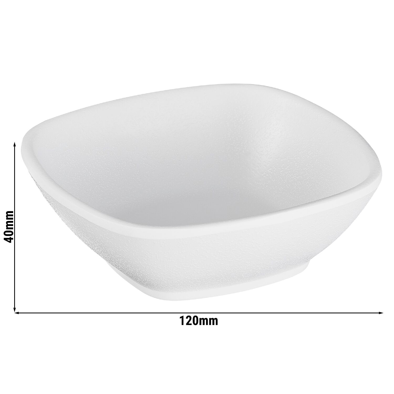 (6 pièces) Bol - ZEN - Mélamine - 0,2 litre - 120 x 120 mm - Blanc