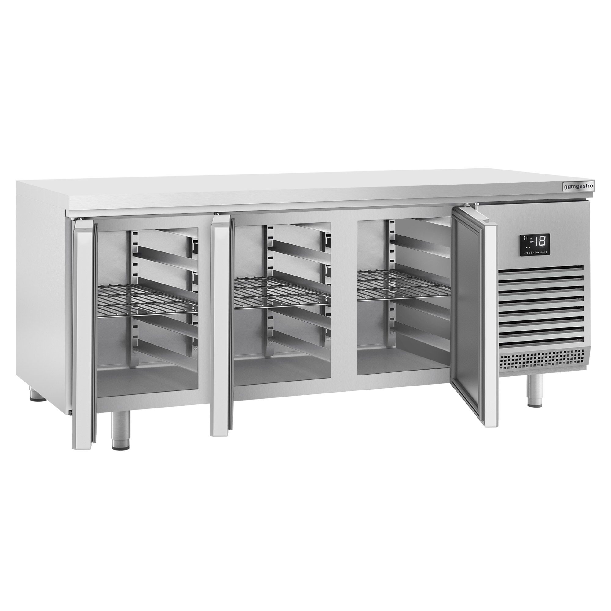 Table de congélation pour boulangerie Premium PLUS - 2185 x 800 mm - avec 3 portes