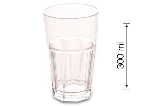 (50 stuks) drinkglazen - 300ml - transparant - met stapelbaar