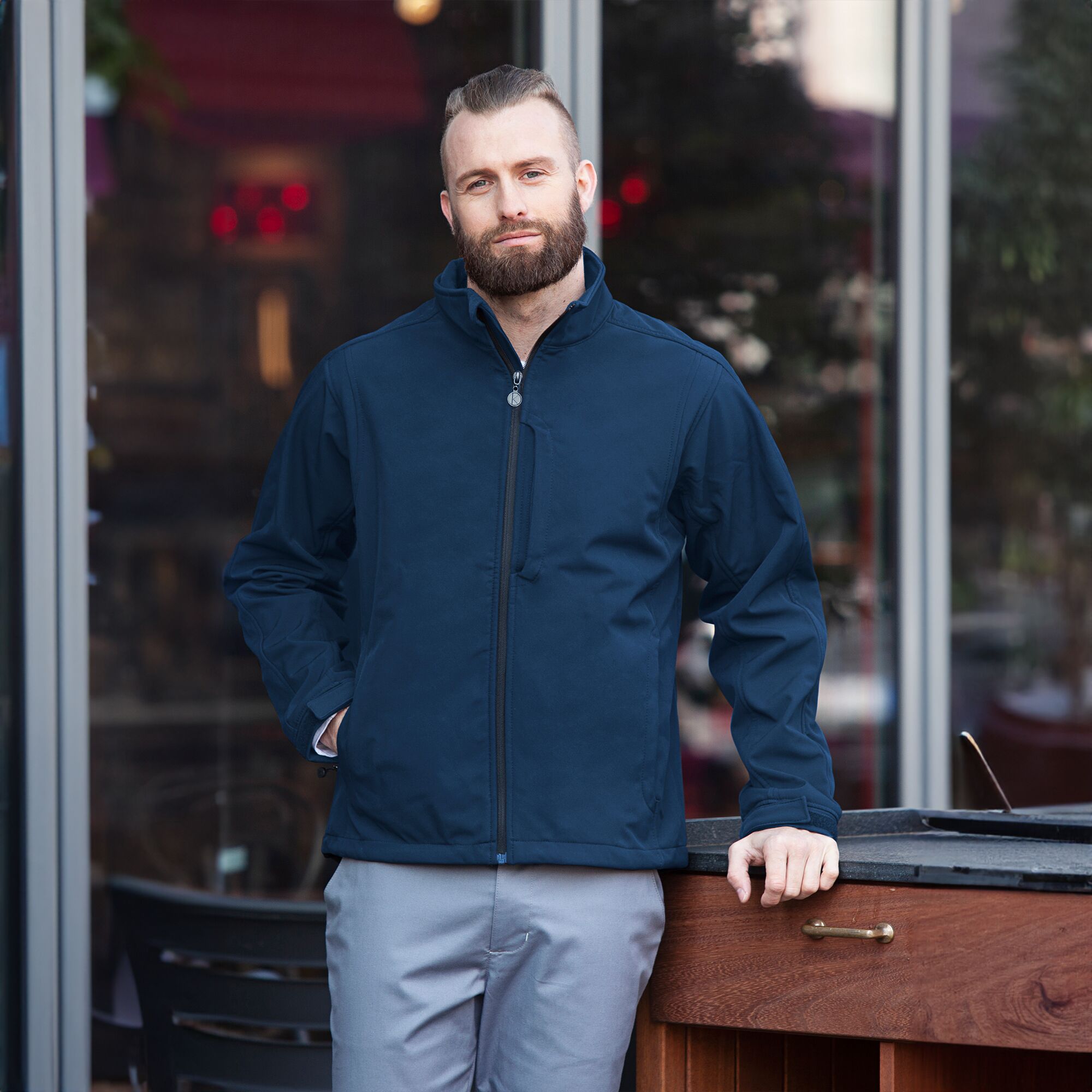 KARLOWSKY | Men's Classic Softshell Jacket – Navy - XL - Waterproof 5,000 mm
