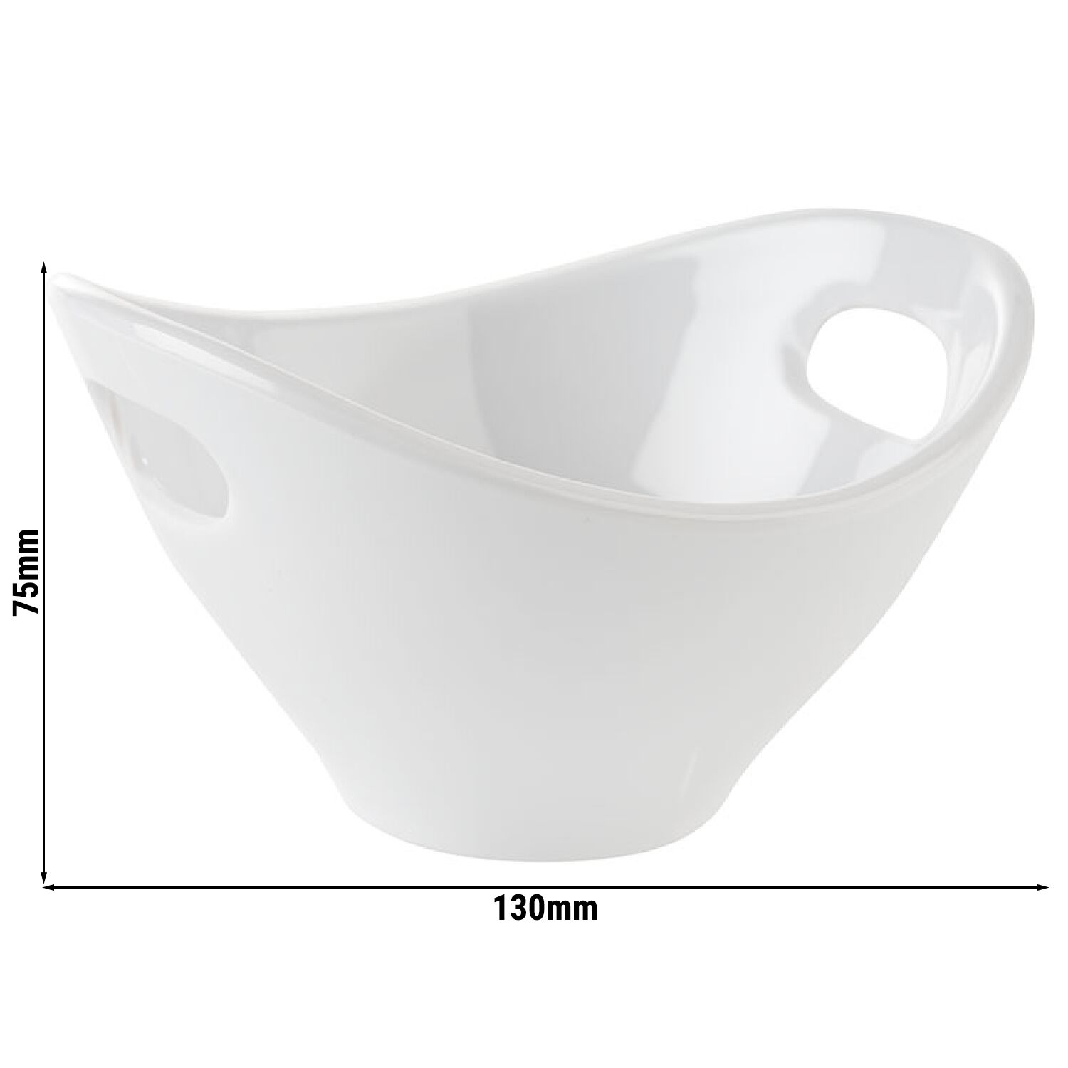 (20 pièces) Bol - MINI - Mélamine - 0,18 litre - 130 x 120 mm - Blanc