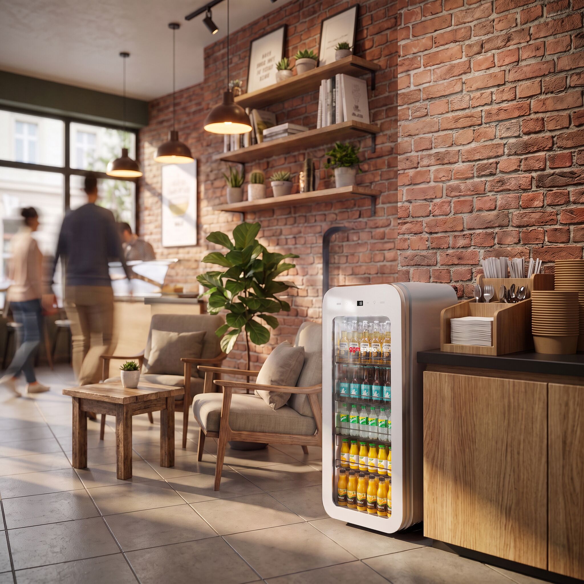 Minibar fridge - 450mm - 67 litres - with 1 glass door