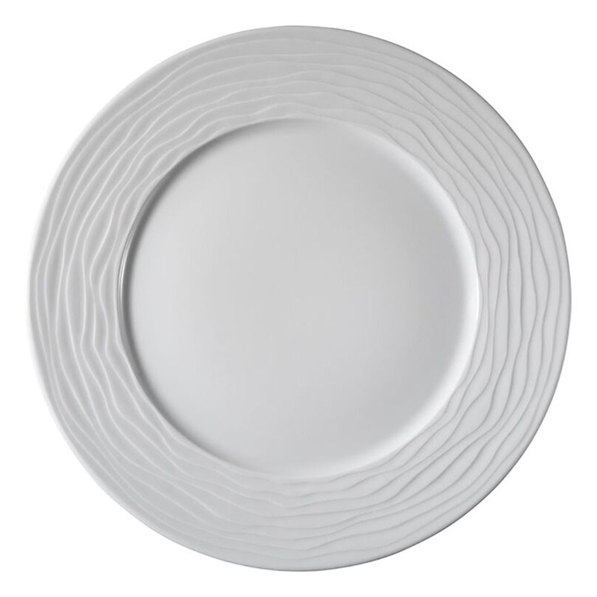 (12 szt.) SEA WAVE - Talerz płytki - kwadratowy - Porcelana - 180x180mm - Biały