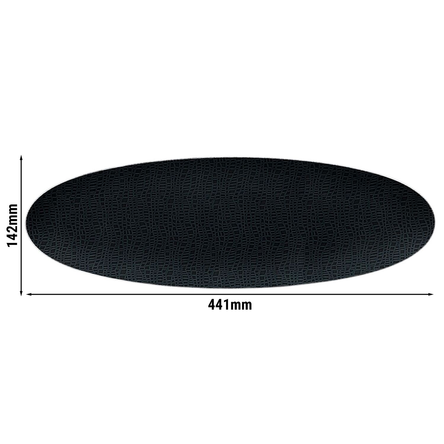 (2 pièces) SELTMANN WEIDEN | Plat de service - 440x140 mm - Noir         