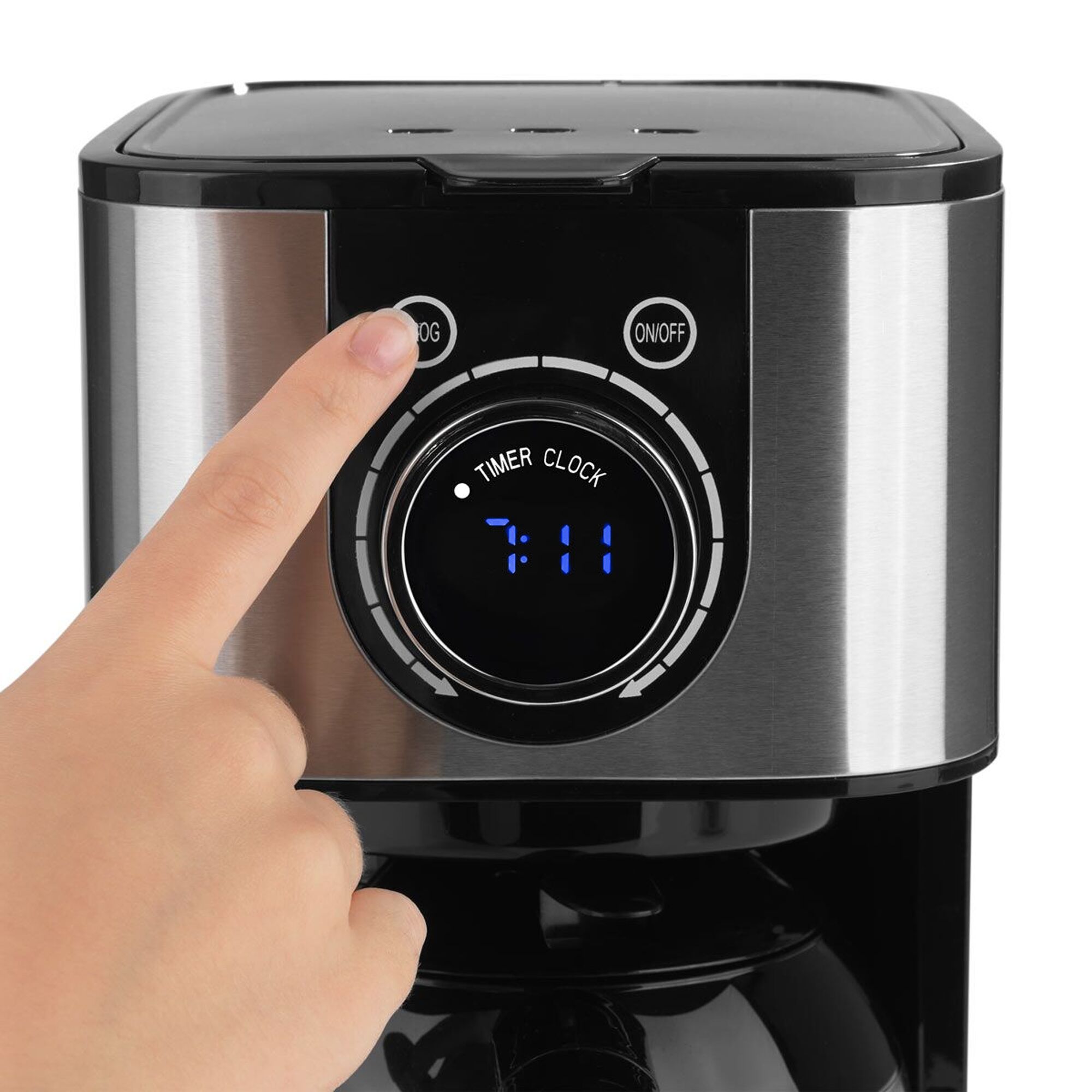BEEM | Manual Fill Filter Coffee Machine, Thermal Carafe – 1 Litre - 24h Timer - Stainless Steel