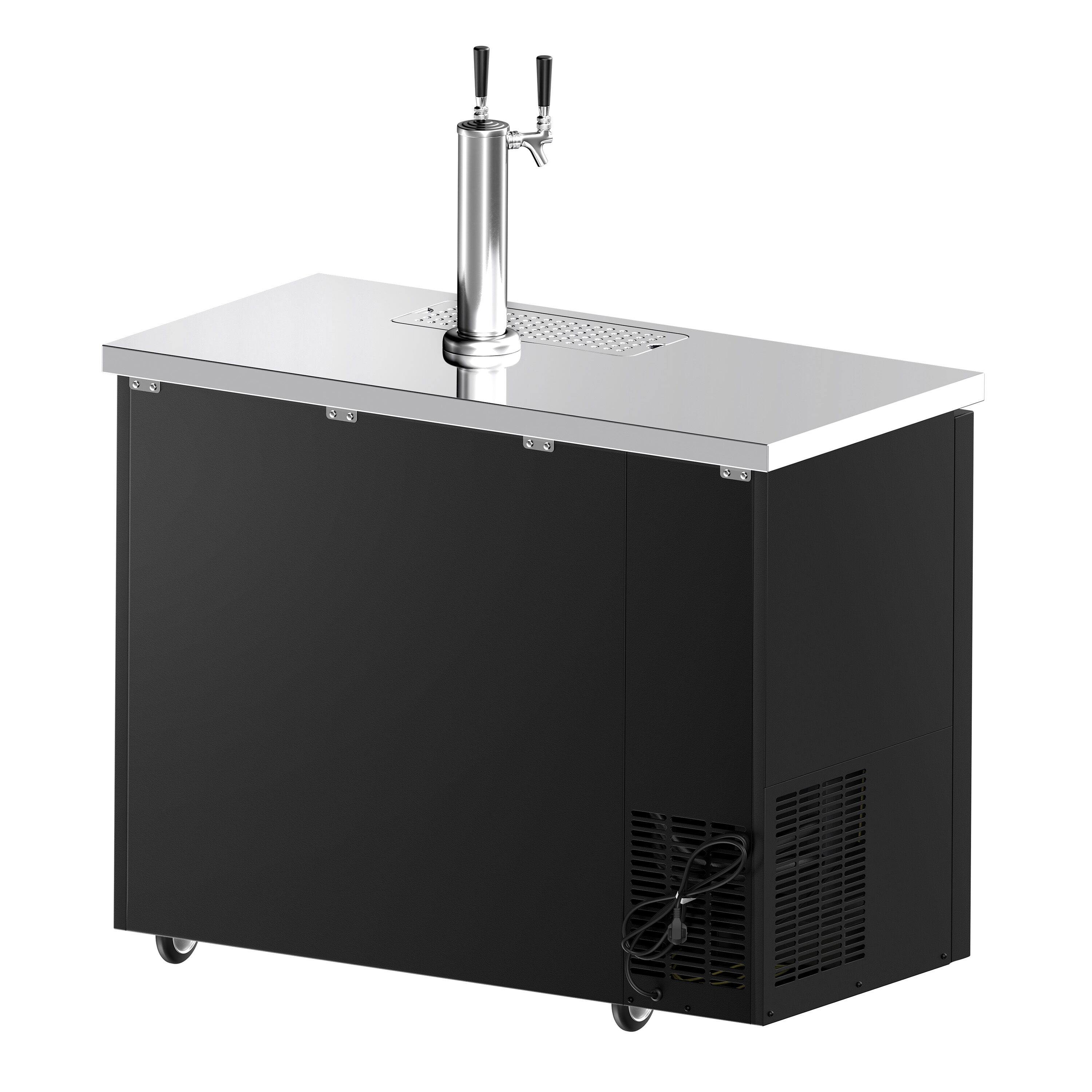 Tireuse à bière professionnelle - 2x 50L fûts - 2 robinets - 1240x620mm - 2 portes pleines