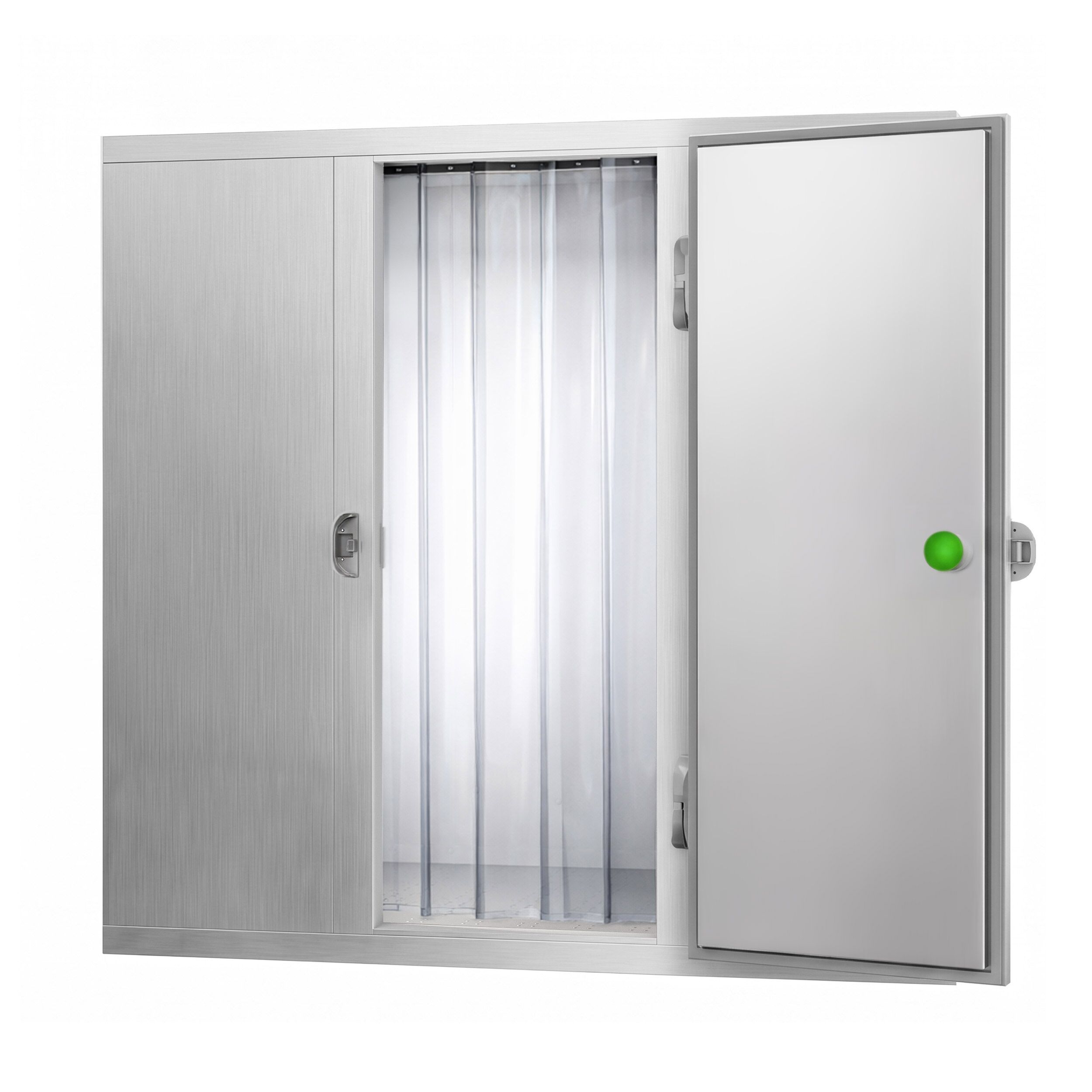 RVS vriescel - 2100x1200mm - 3,16m³ - incl. strokengordijn