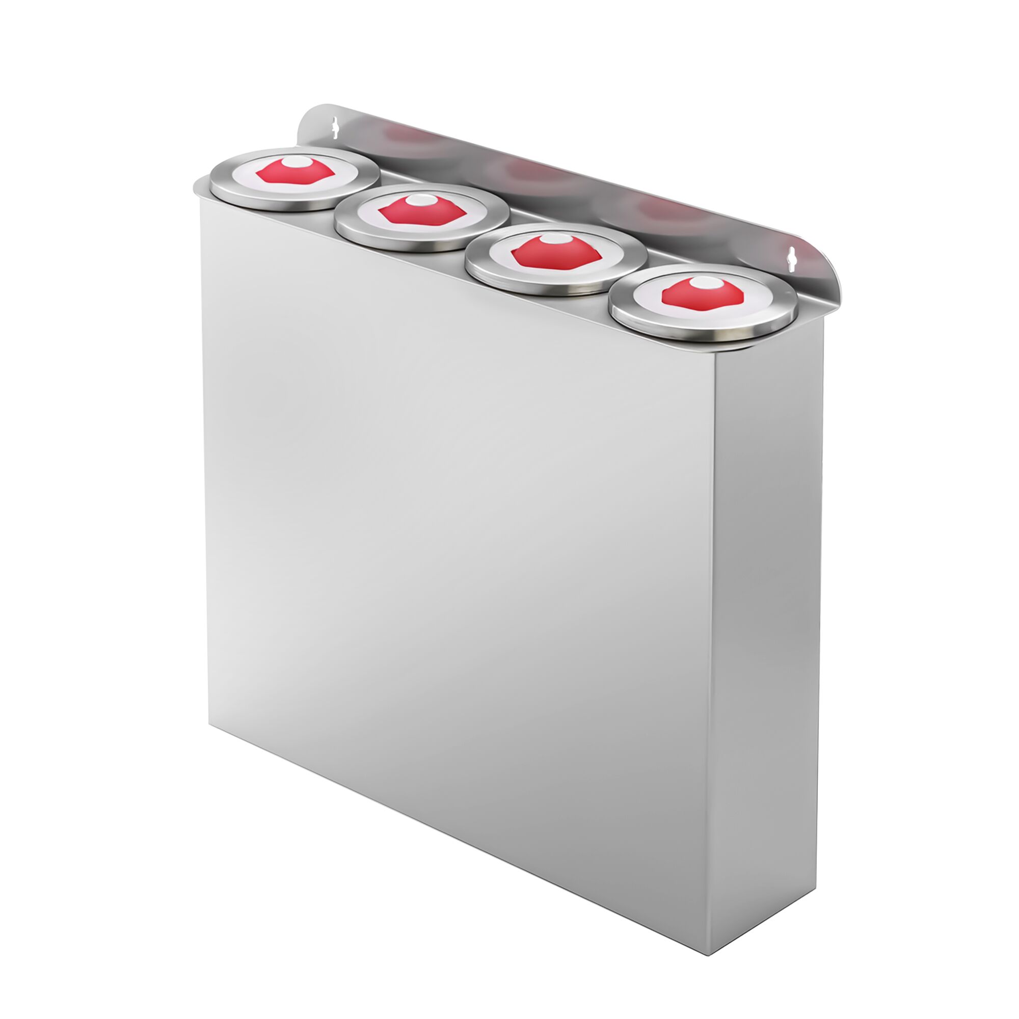 Quadruplo Dispenser porta bicchieri - con 4 dispenser - Plastica - da parete