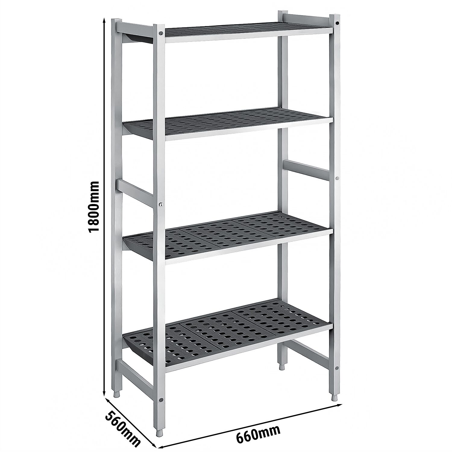 Aluminium Grundregal - 660x1800mm - Tragkraft: 900 kg