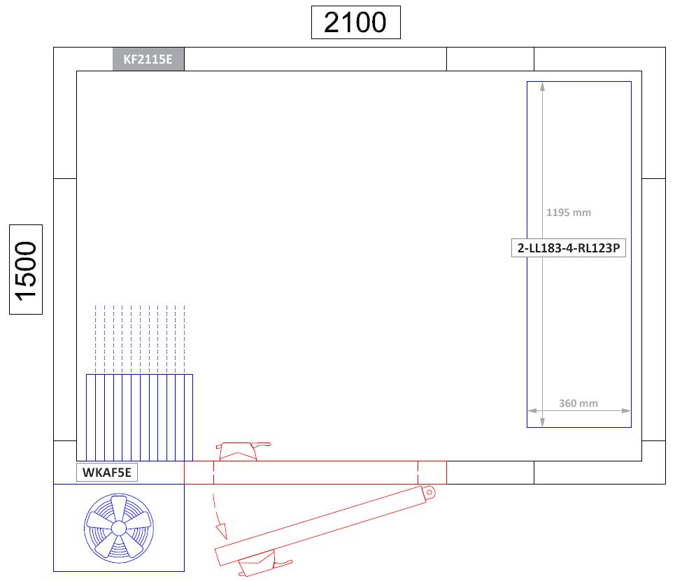 Étagère de base en aluminium - 1195 x 1800 mm - Capacité de charge : 600 kg