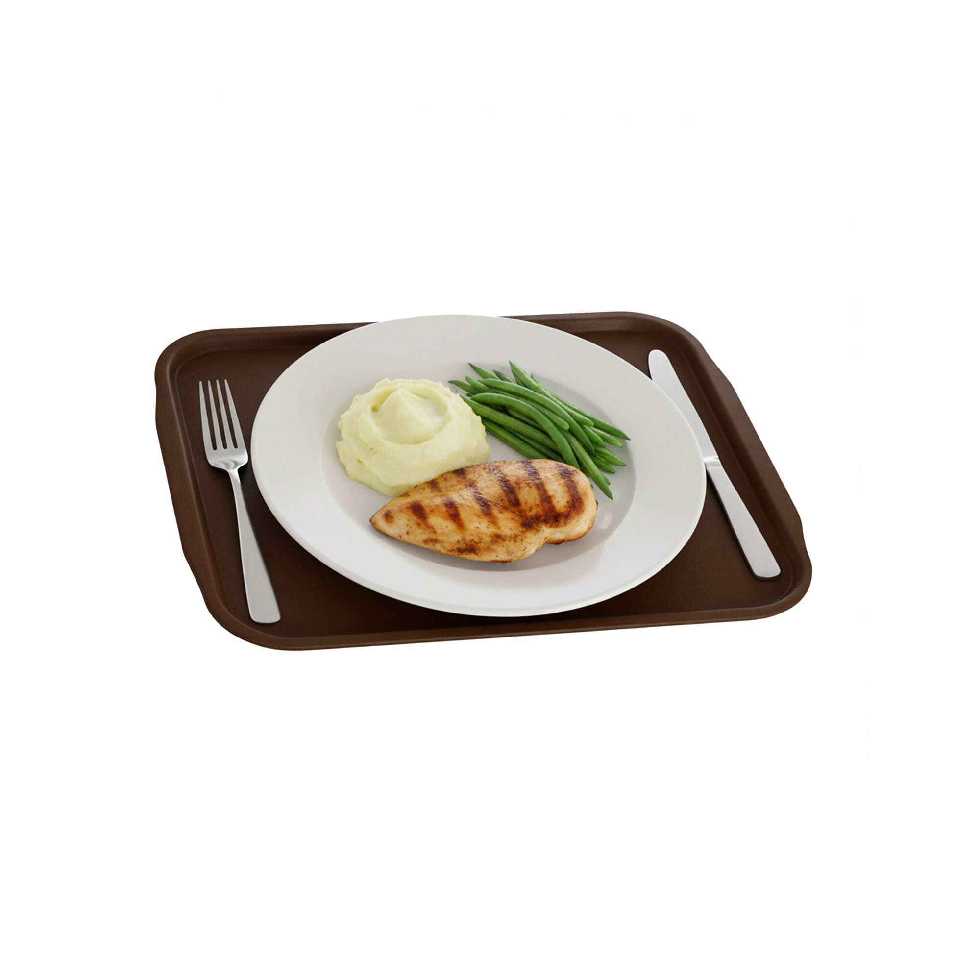 (10 pièces) Plateau De Service - Marron - 440 x 320 mm