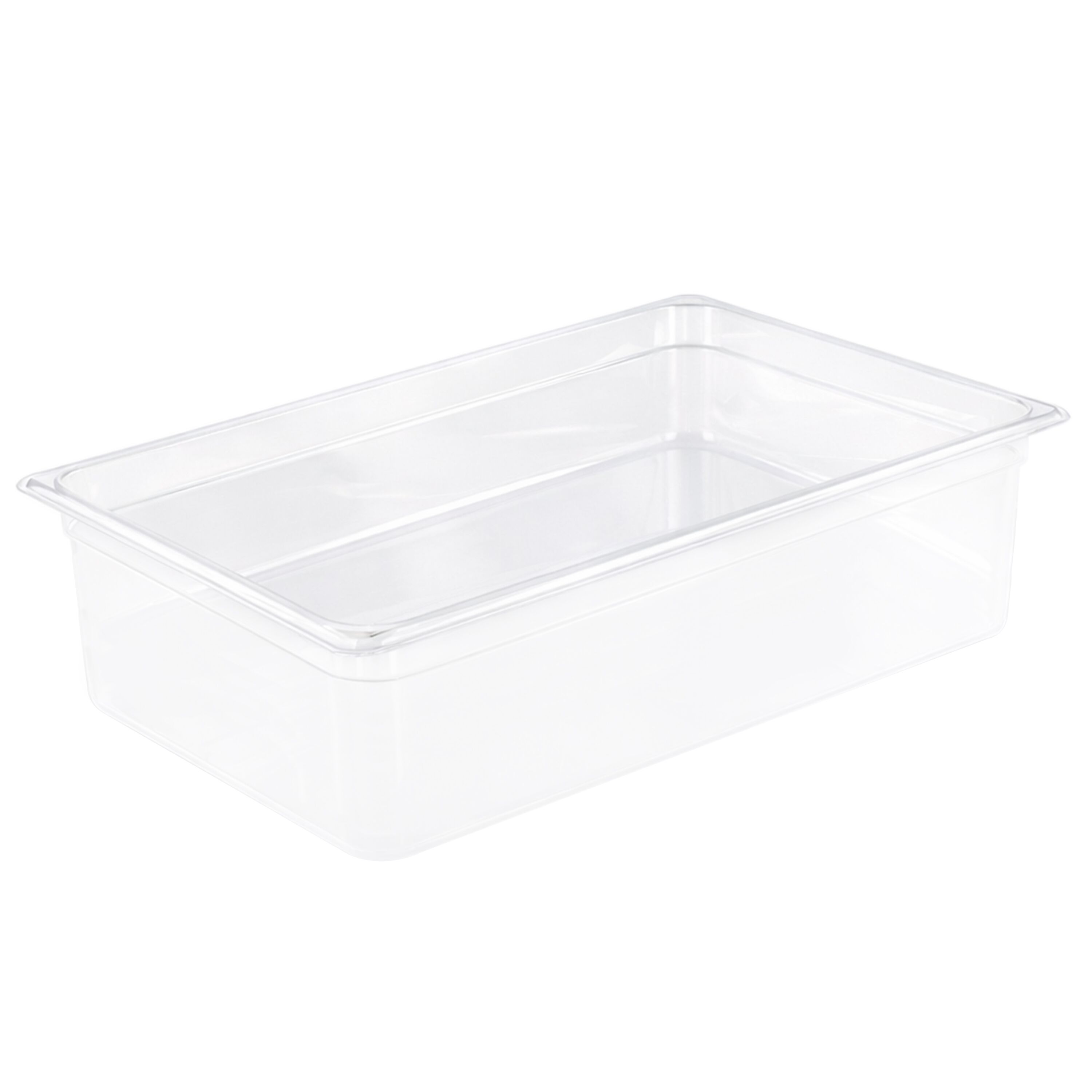 (6 pièces) Bac en Polypropylène - GN 1/1 - Translucide - 25,5 L - Hauteur : 200 mm