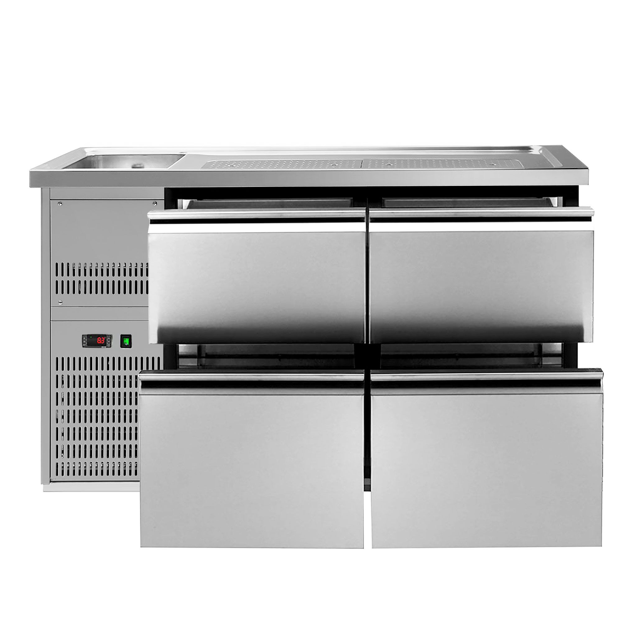 Direct Draw Beer Dispenser / Kegerator PREMIUM PLUS - 1550x700mm - 4 Drawers